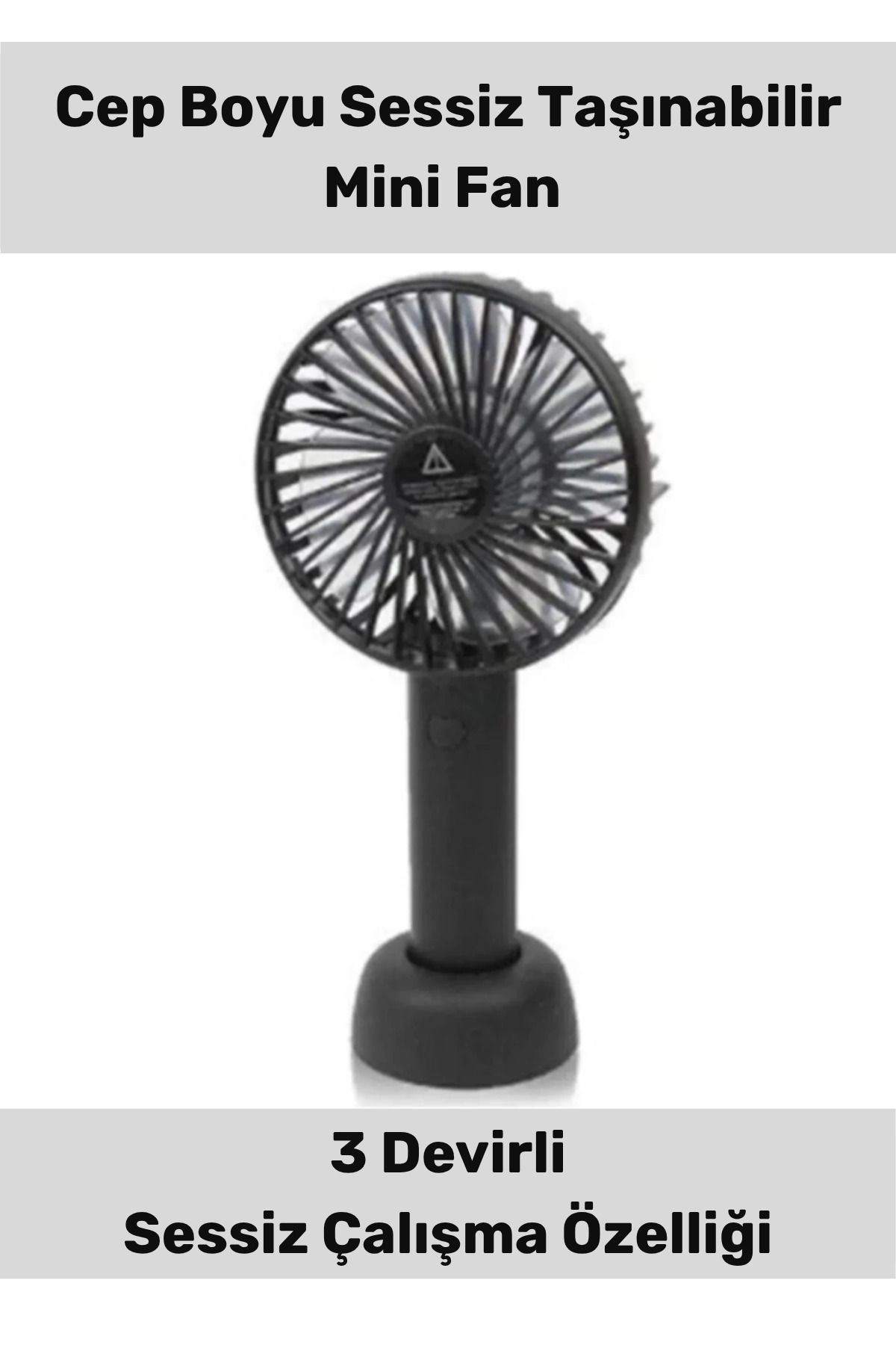 PeraNova Özel Seri Usb Şarjlı 3 Kademeli Sessiz Taşınabilir Mini Fan Pervaneli Soğutucu Küçük Vantilatör