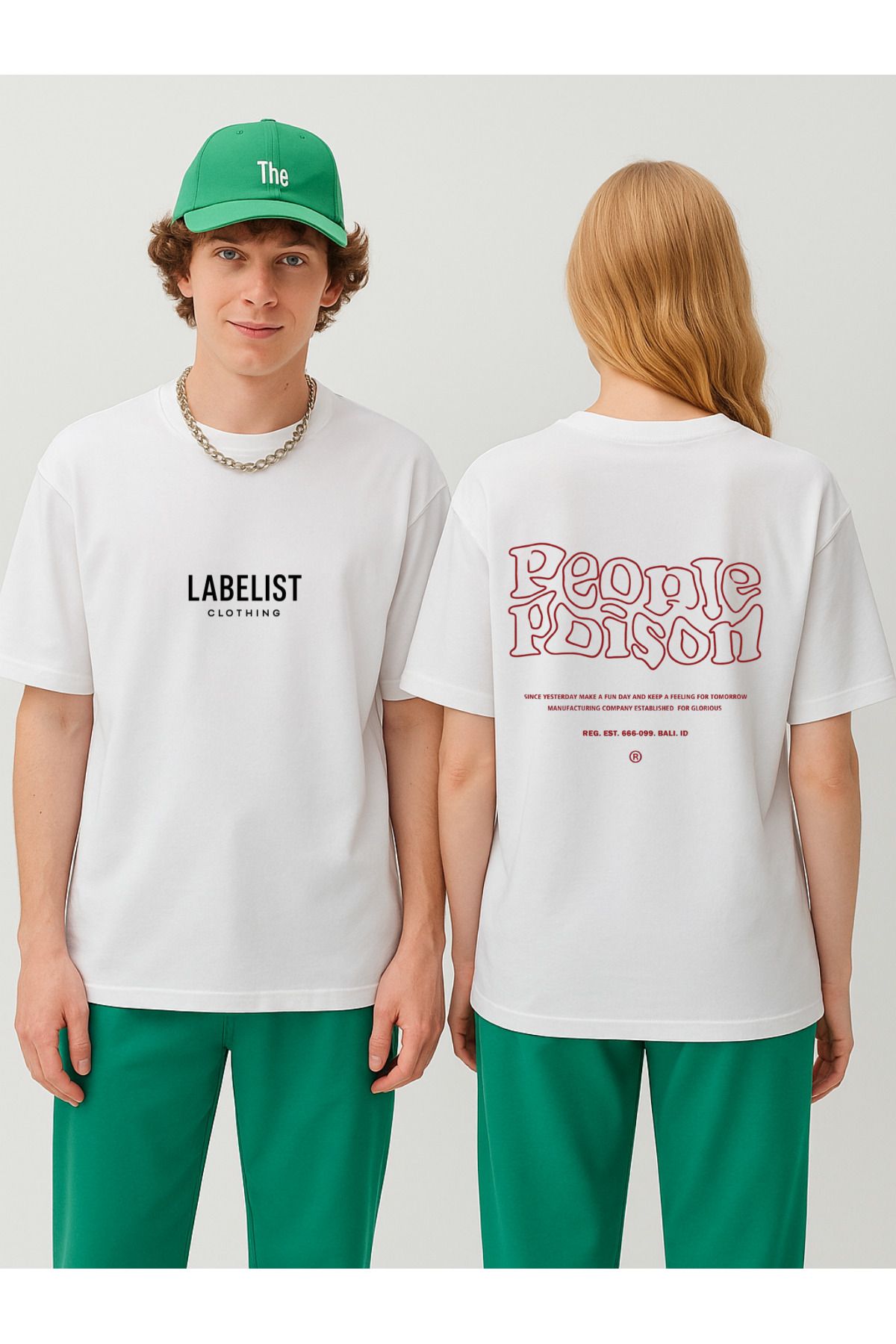 LABELIST CLOTHING UNISEX OVERSIZE PEOPLE SIRT BASKILI T-SHIRT