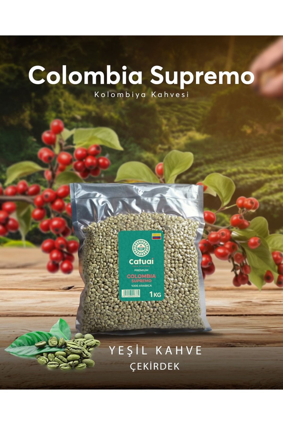 Catuai Premium Supremo Yeşil Kavrulmamış Kahve 1 Kg