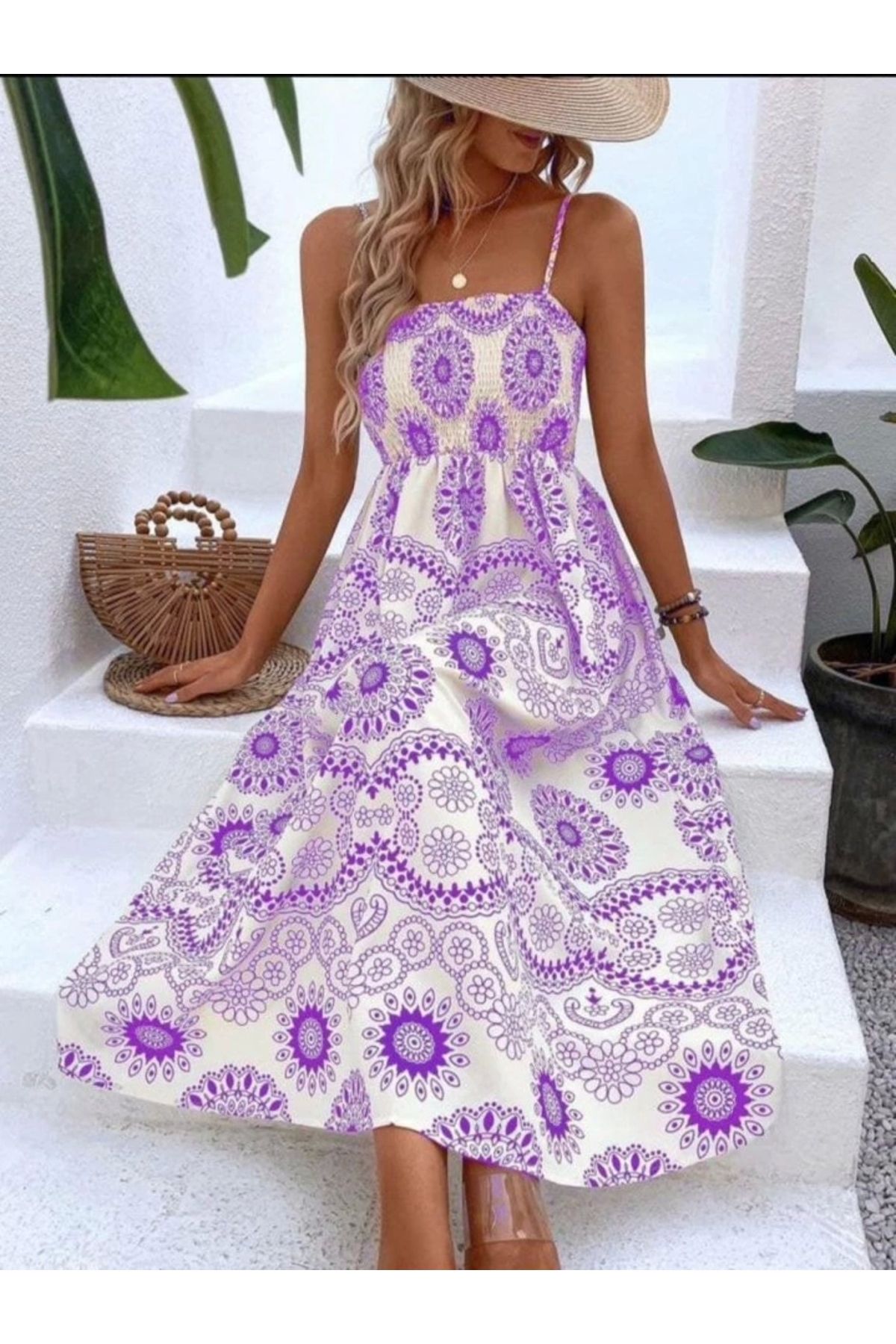 Butik DİJİTAL BASKILI ELBİSE