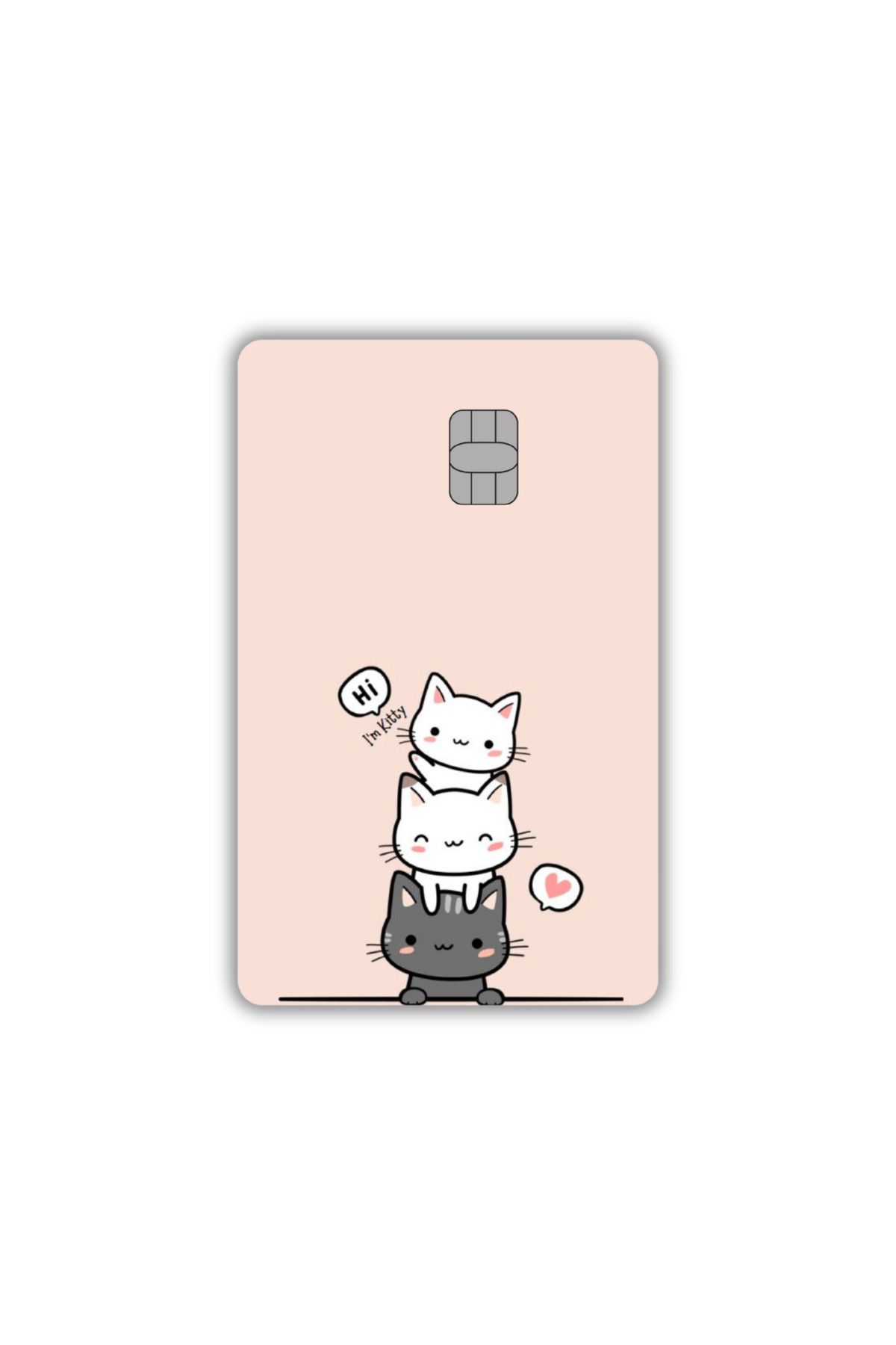 yoyadizayn Sevimli Tatlı Kedi Kart Kaplama Duvar Sticker