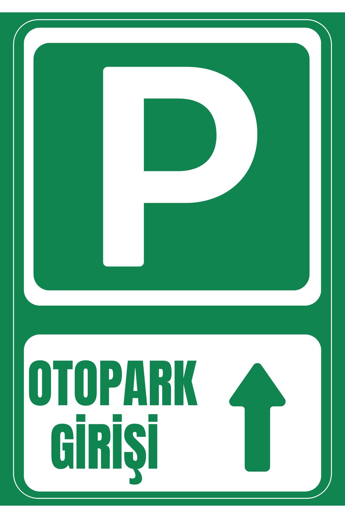 Girl Power 35 x 50 Otopark Girişi Yukarı Yön Folyo Baskı Sticker Uyarı Levhası