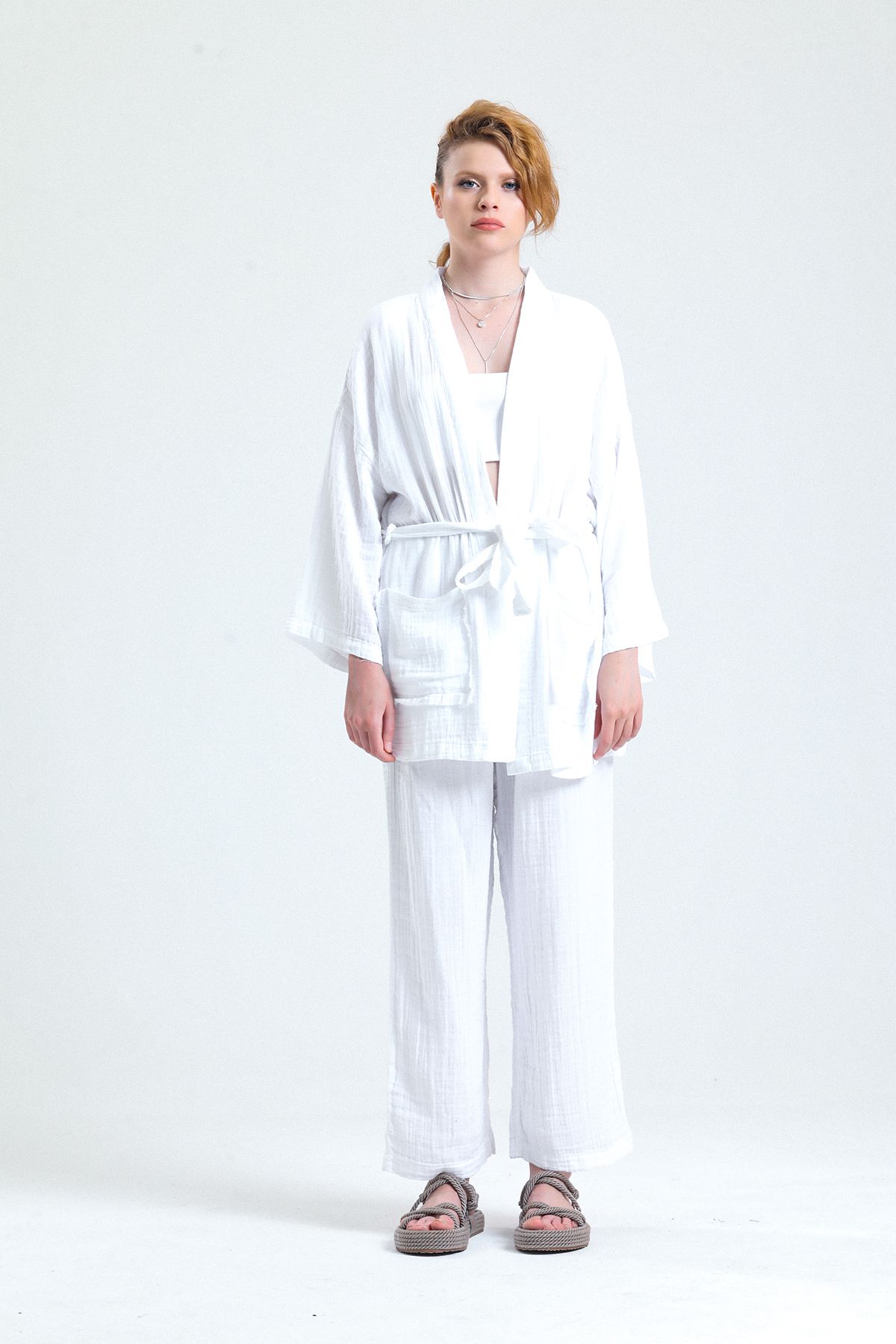 Evolet Home Tokyo Müslin Ceket Kimono