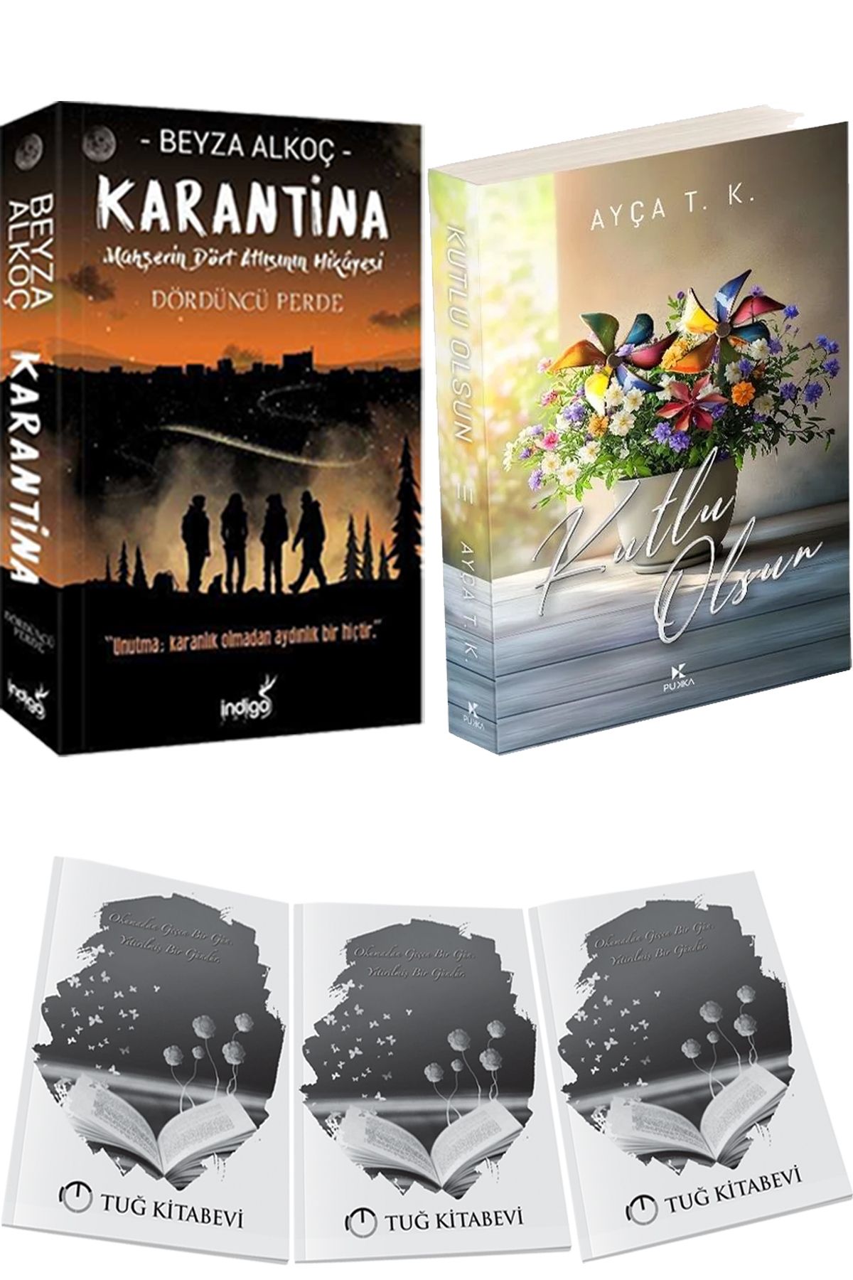 İndigo Kitap Karantina 4 Beyza Alkoç ve Kutlu Olsun 3 + Hediyeli