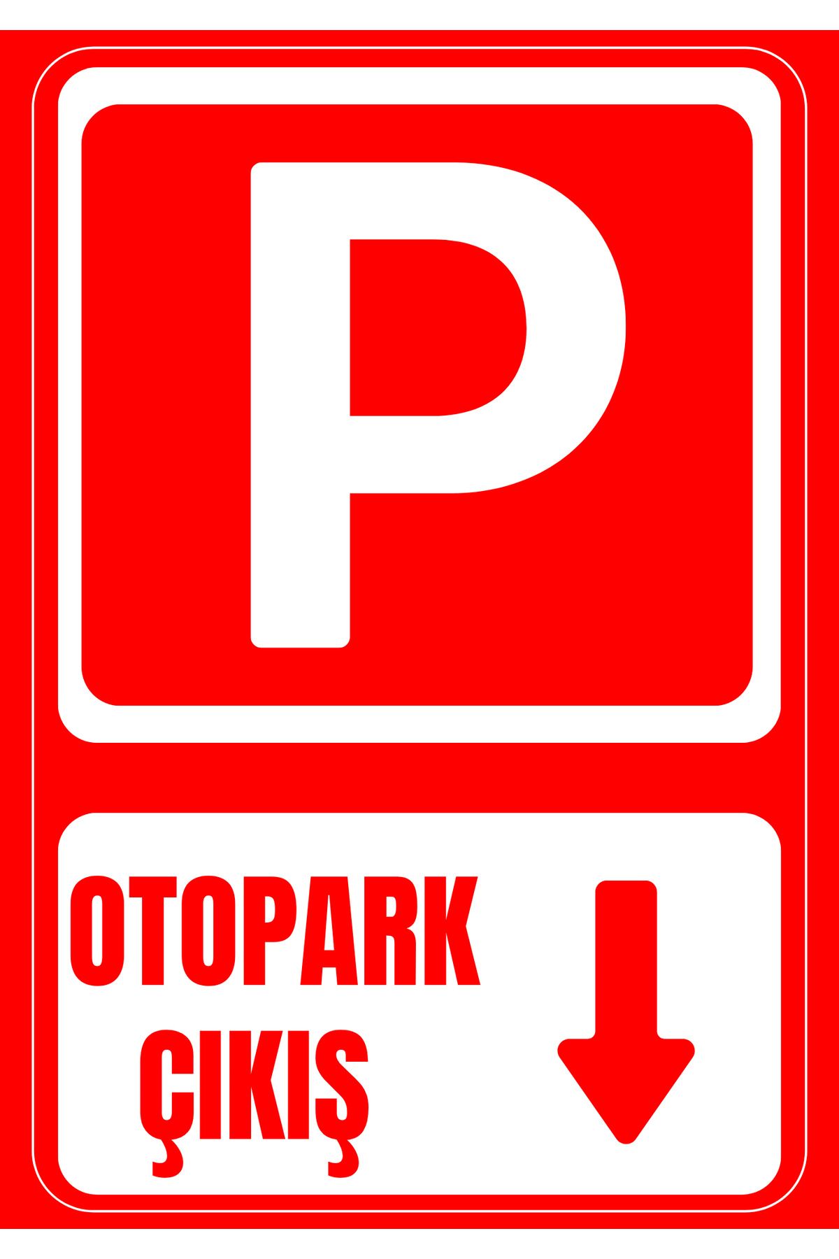 Girl Power 35 x 50 Otopark Çıkışı Aşağı Yön Folyo Baskı Sticker Uyarı Levhası