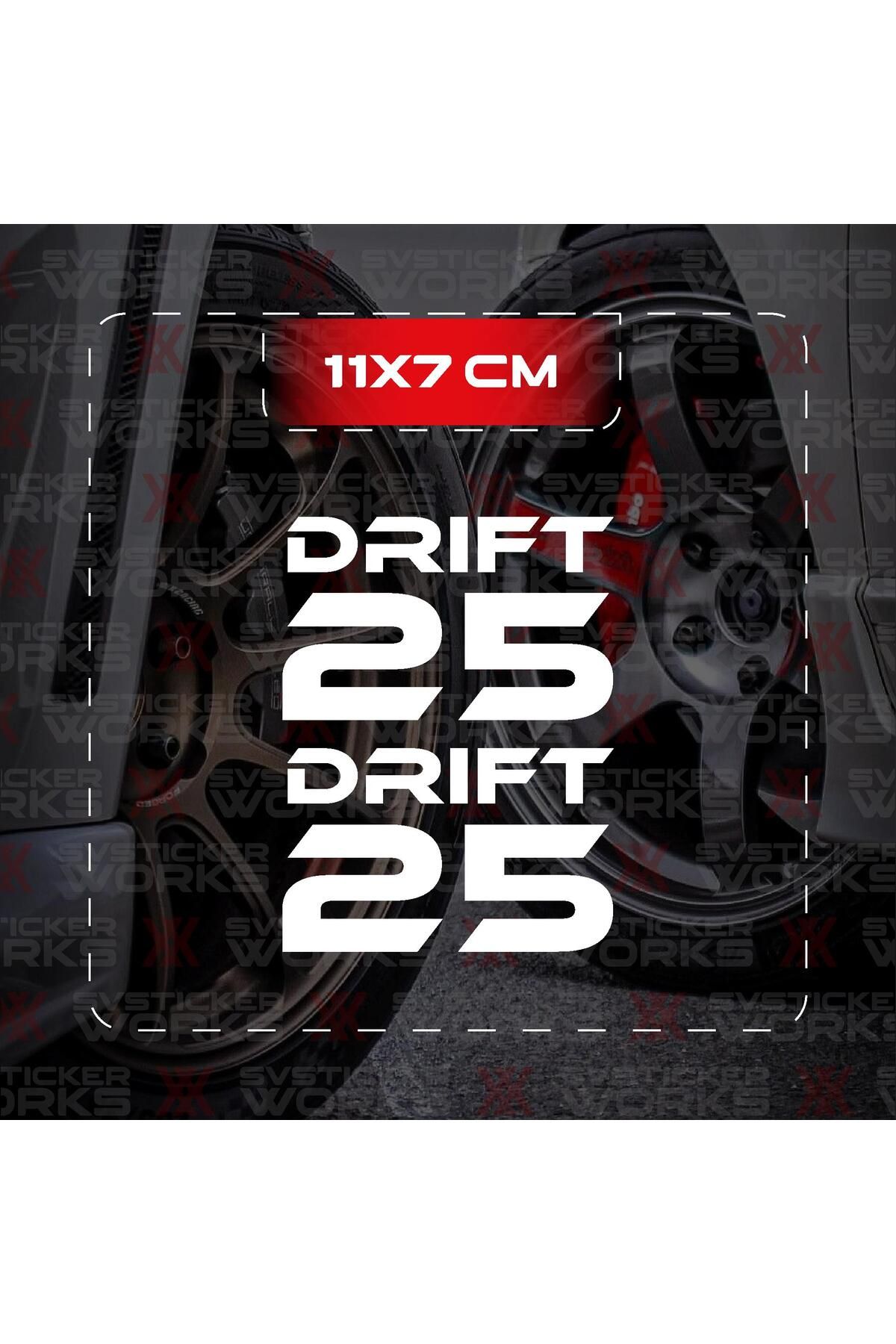 ARONA Mondial Drift L 25 Yan Grenaj Sticker Modeli Tarz Sticker DRIFT 25
