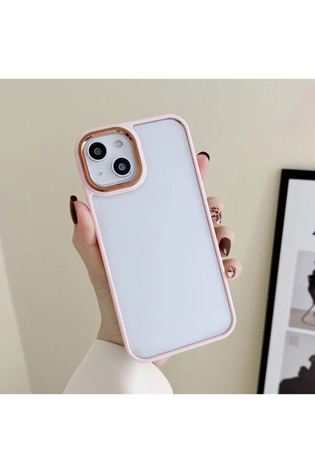 ERMER Poco M4 Pro İçin Parlak Şefaf Renkli Kenarlıklı Şık Görünümlü Telefon Kılıfı Kapak