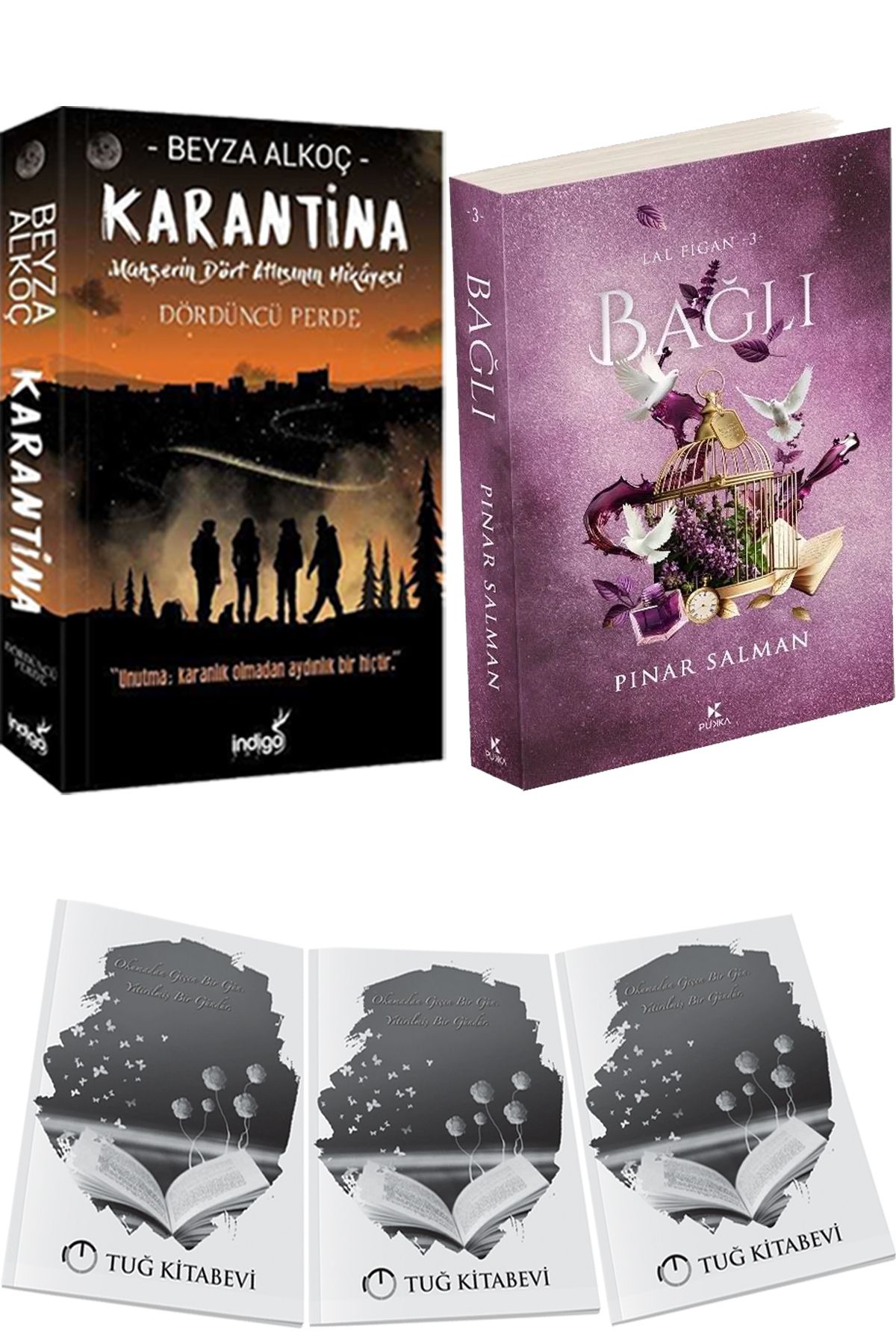 İndigo Kitap Karantina 4 Beyza Alkoç ve Lal Figan 3 Bağlı + Hediyeli