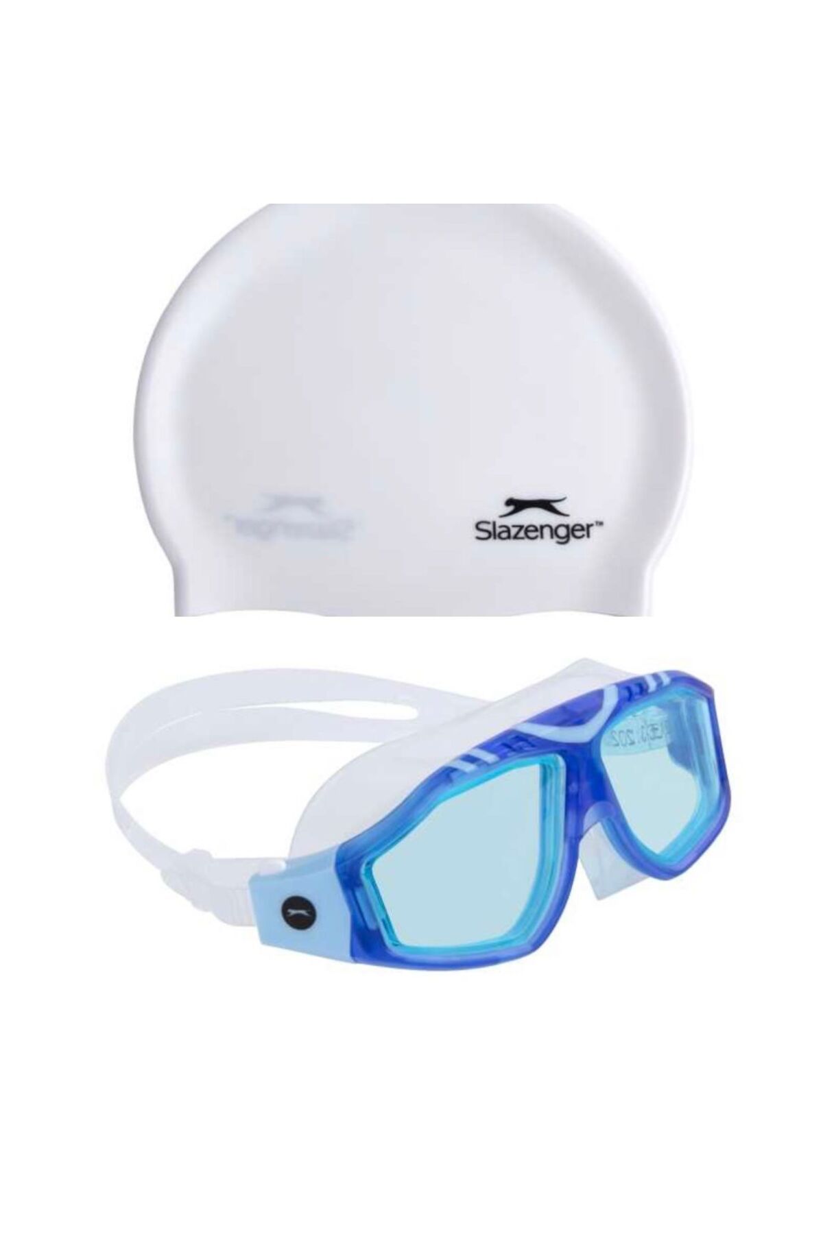 Slazenger Yetişkin Yüzücü Gözlüğü GL6 BlueClearClear+BONE