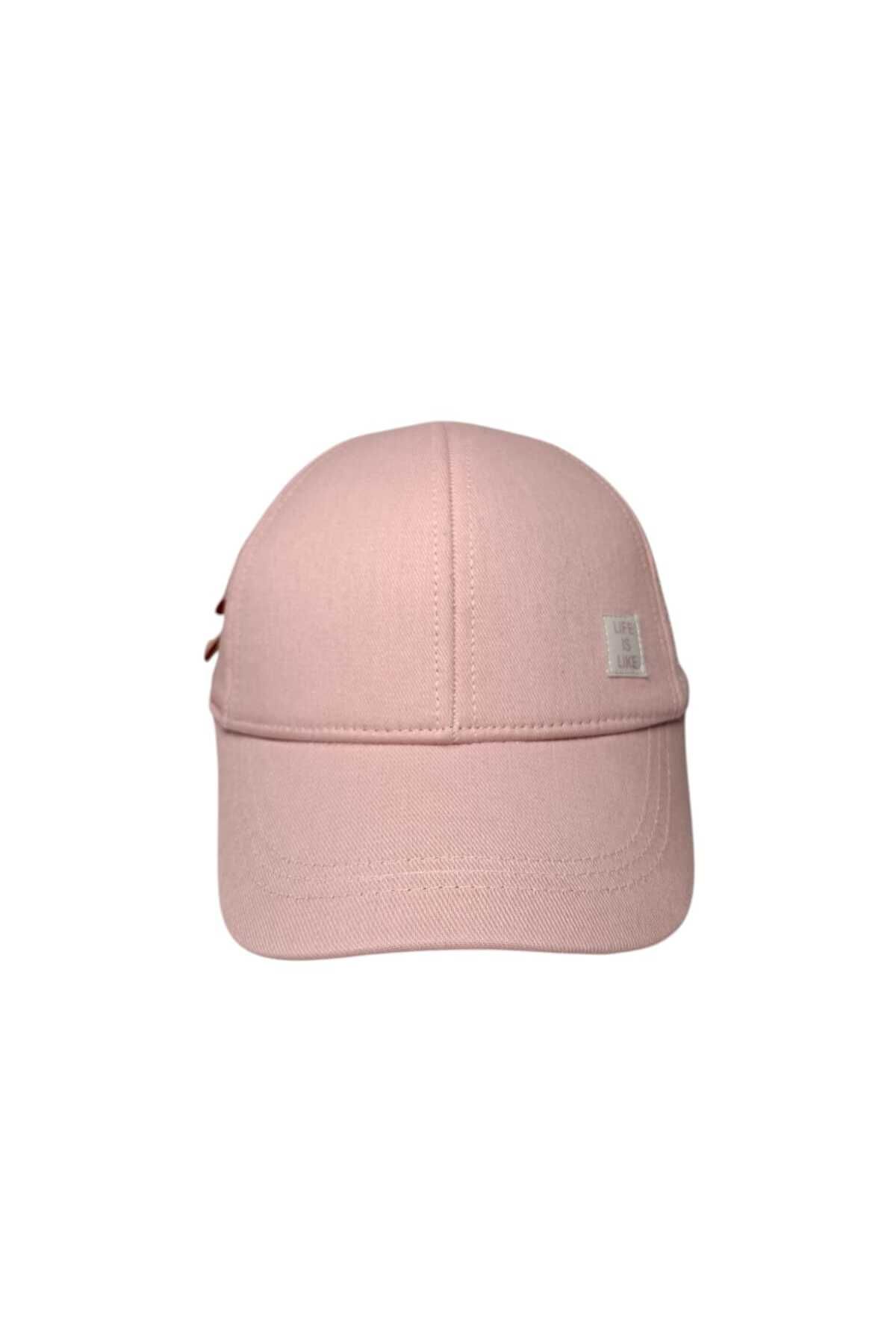 Kitti Spteks Kitti 9-15 Yaş Kız Garson Pembe Renk Baskı Figürlü Yazlık Şapka