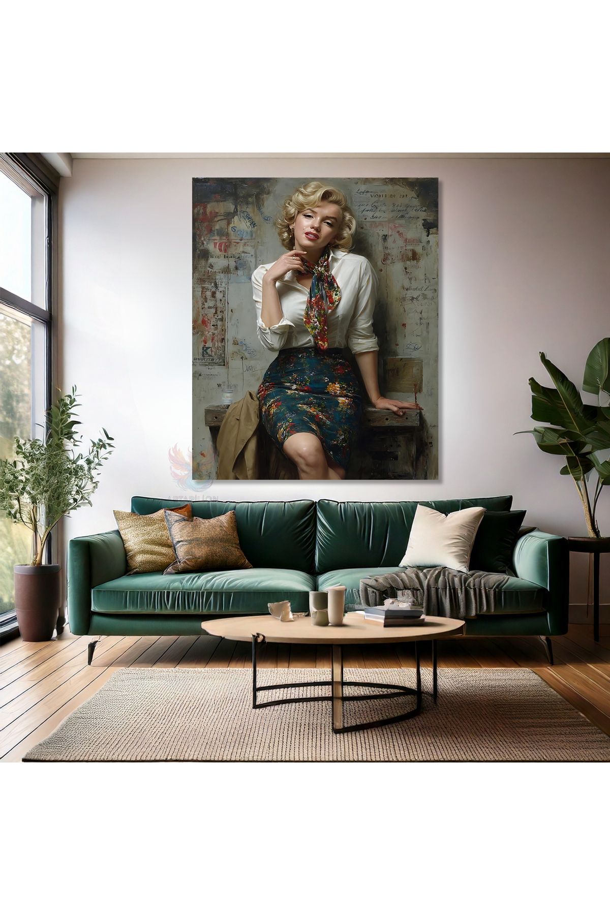 Artarilion Duvar Tablosu Marilyn Monroe Kanvas Tablo Dijital Baskı Ofis Ev Tablosu