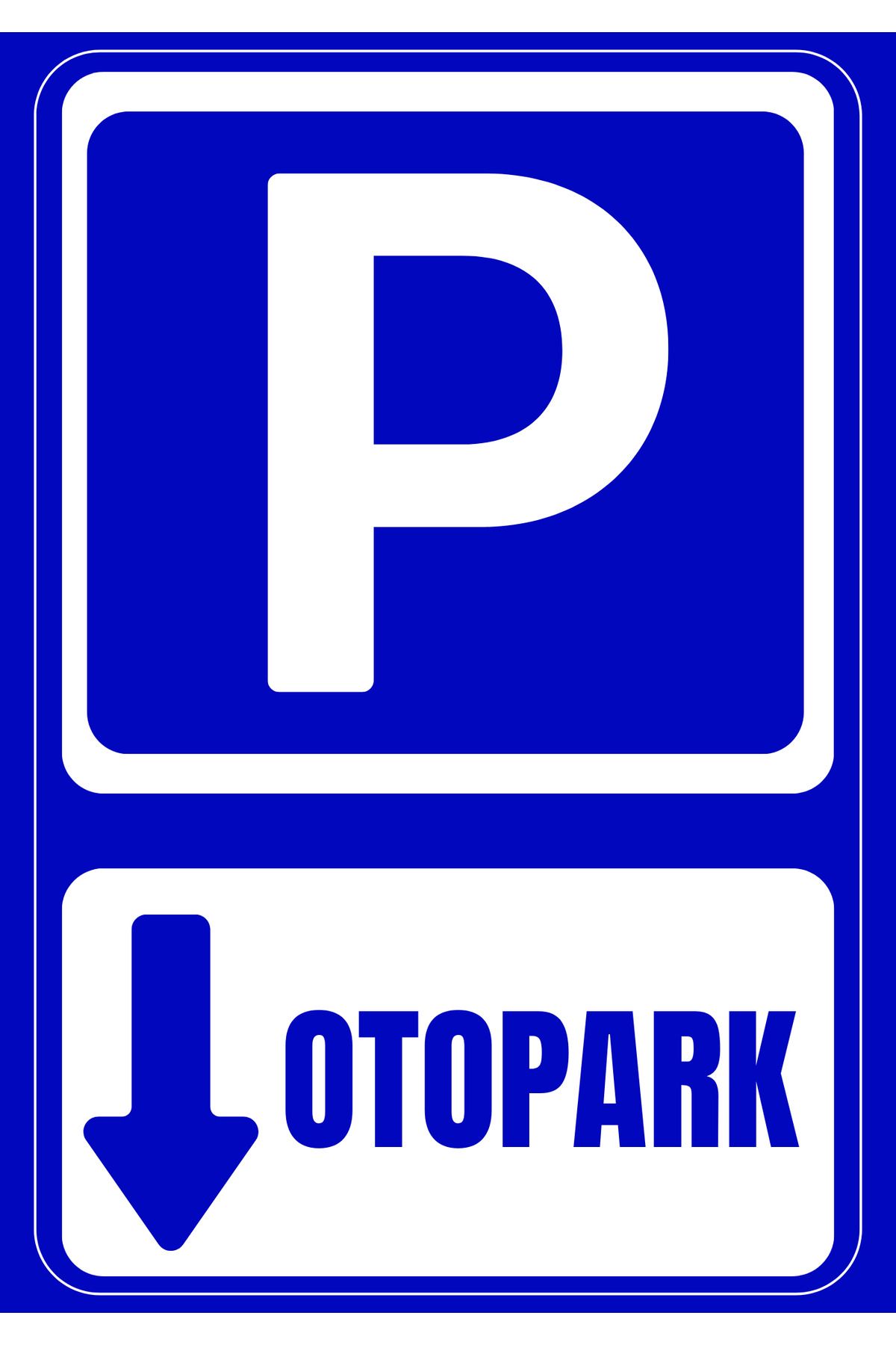 Girl Power 35 x 50 Otopark Aşağı Yön Folyo Baskı Sticker Uyarı Levhası