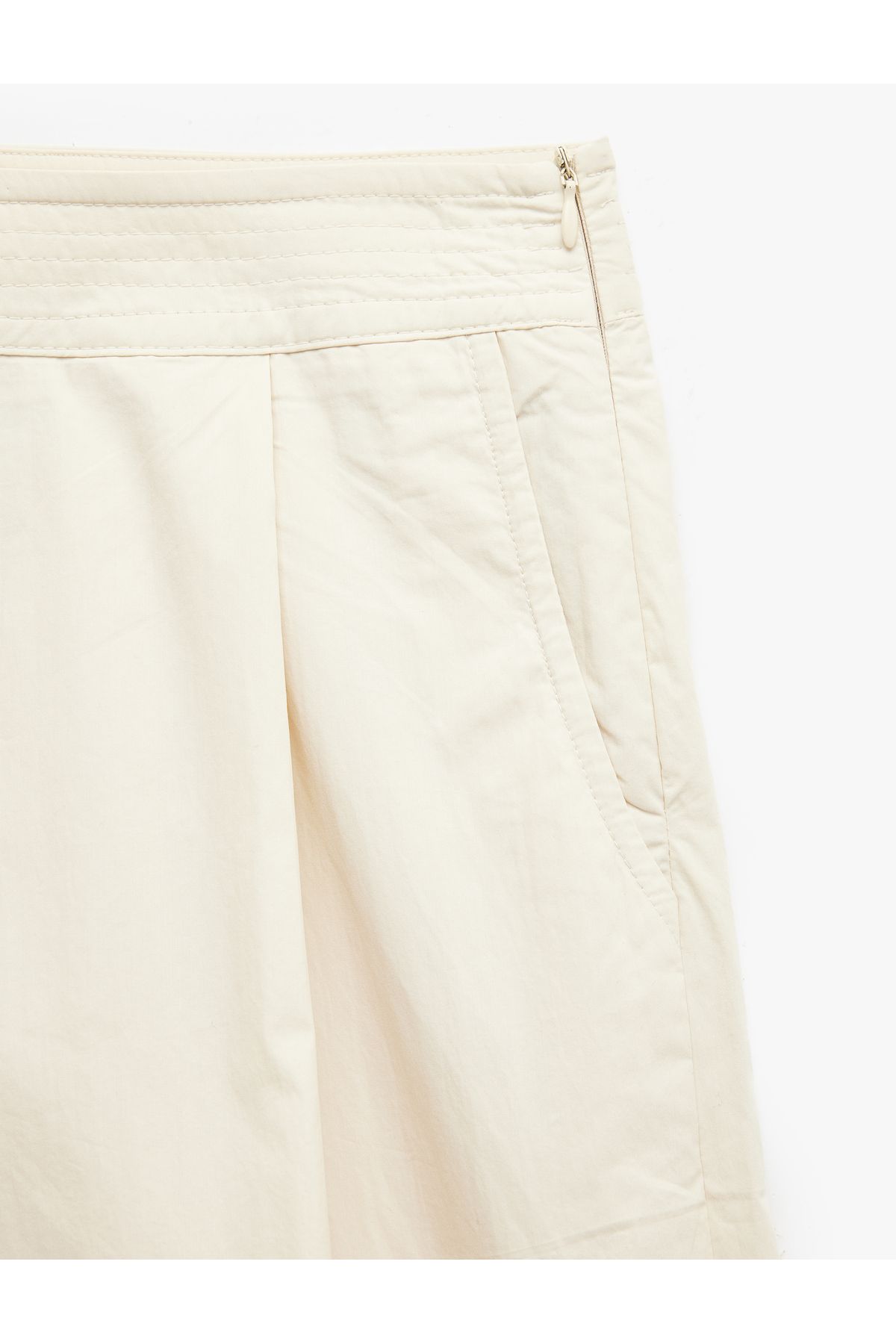 Koton-New Season Koton X Sima Tarkan - Wide Leg Palazzo Pants with Pocket and Pleat Detail 6