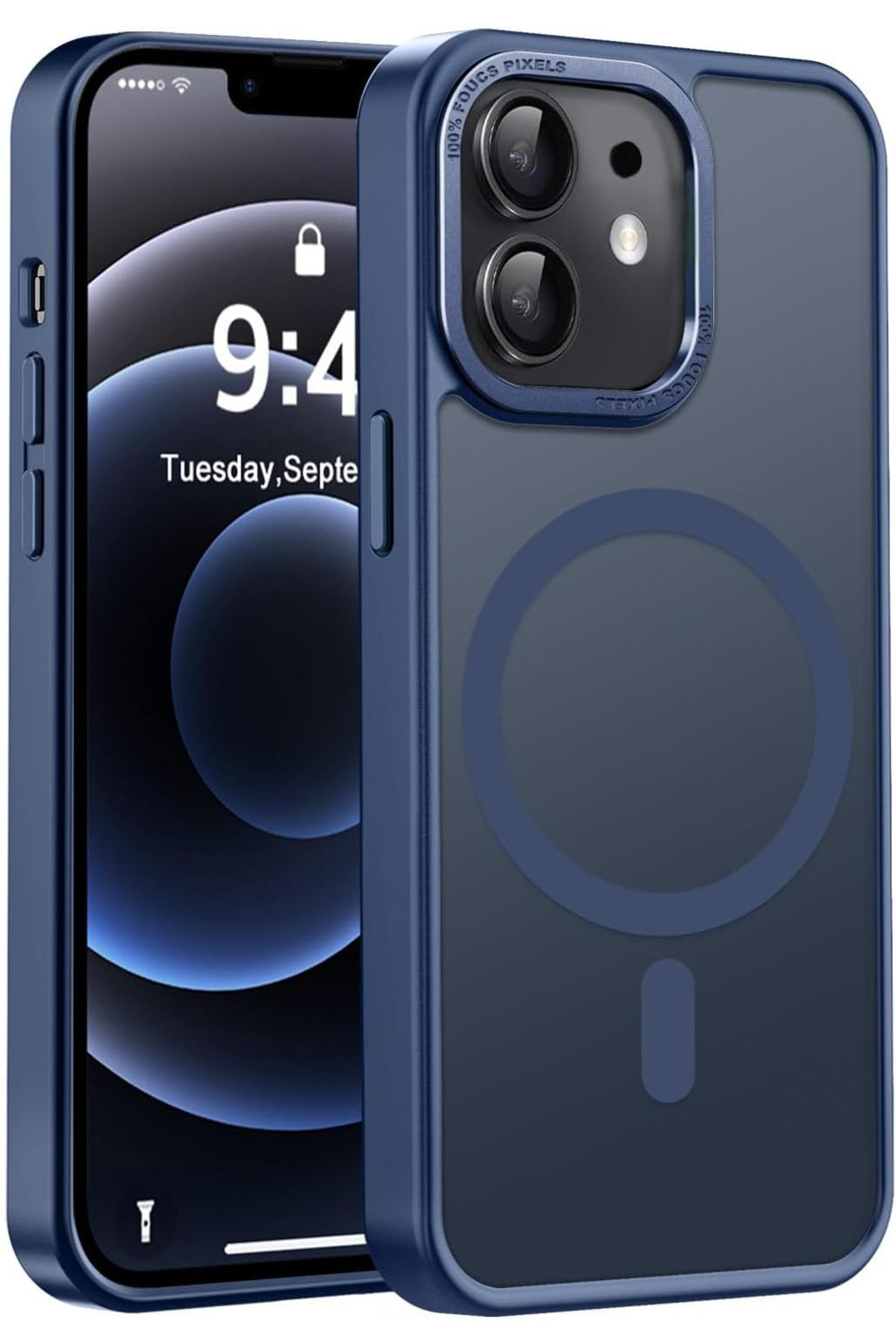 EDELFU iPhone 12 ve 12 Pro Kılıfı için Manyetikli [Magsafe ile Uyumlu] Parmak İzi Önleyici Telefon Kılıfı