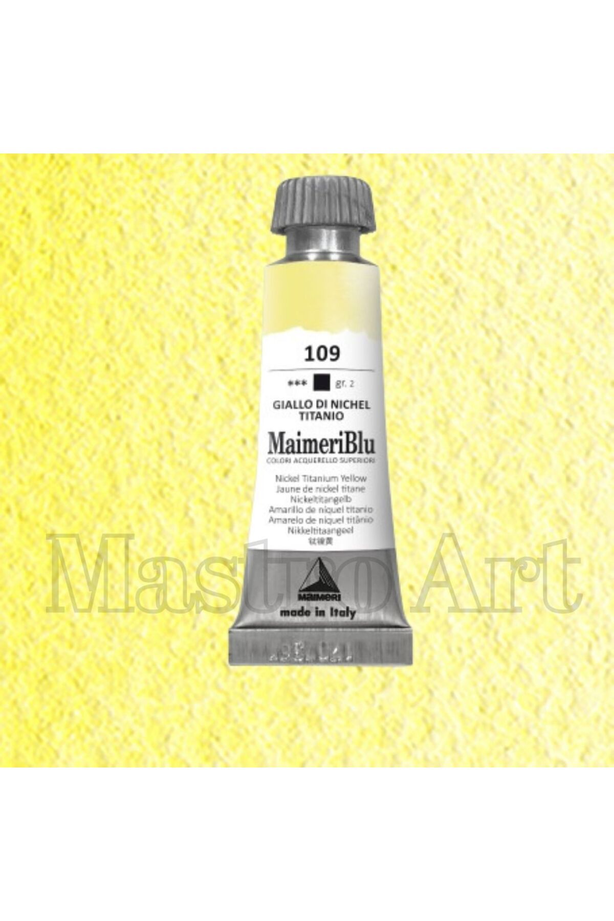 Maimeri Blu Pro Tüp Sulu Boya 12 ml S2 109 Nickel Titanate Yellow