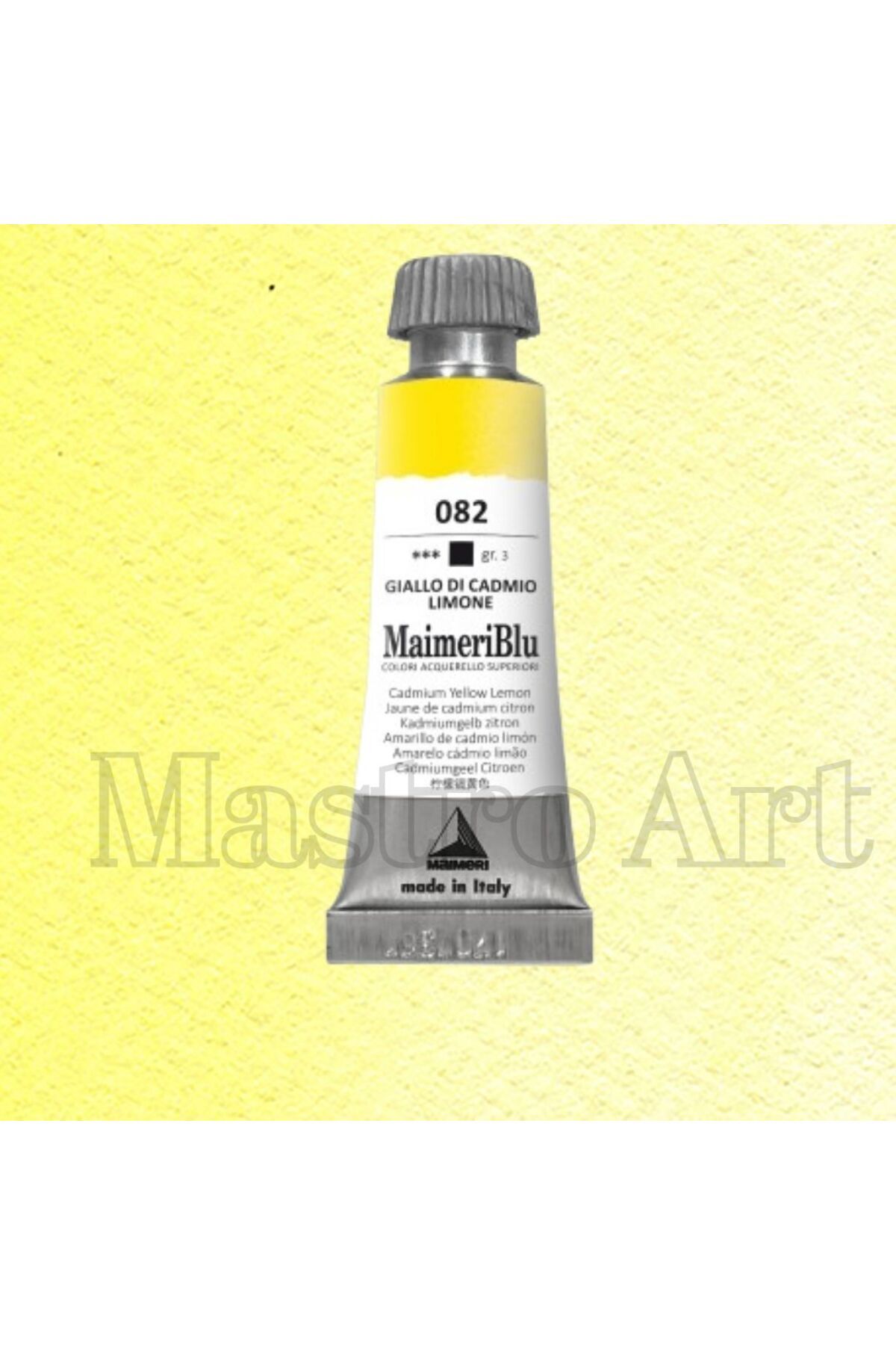 Maimeri Blu Pro Tüp Sulu Boya 12 ml S3 082 Cadmium Yellow Lemon
