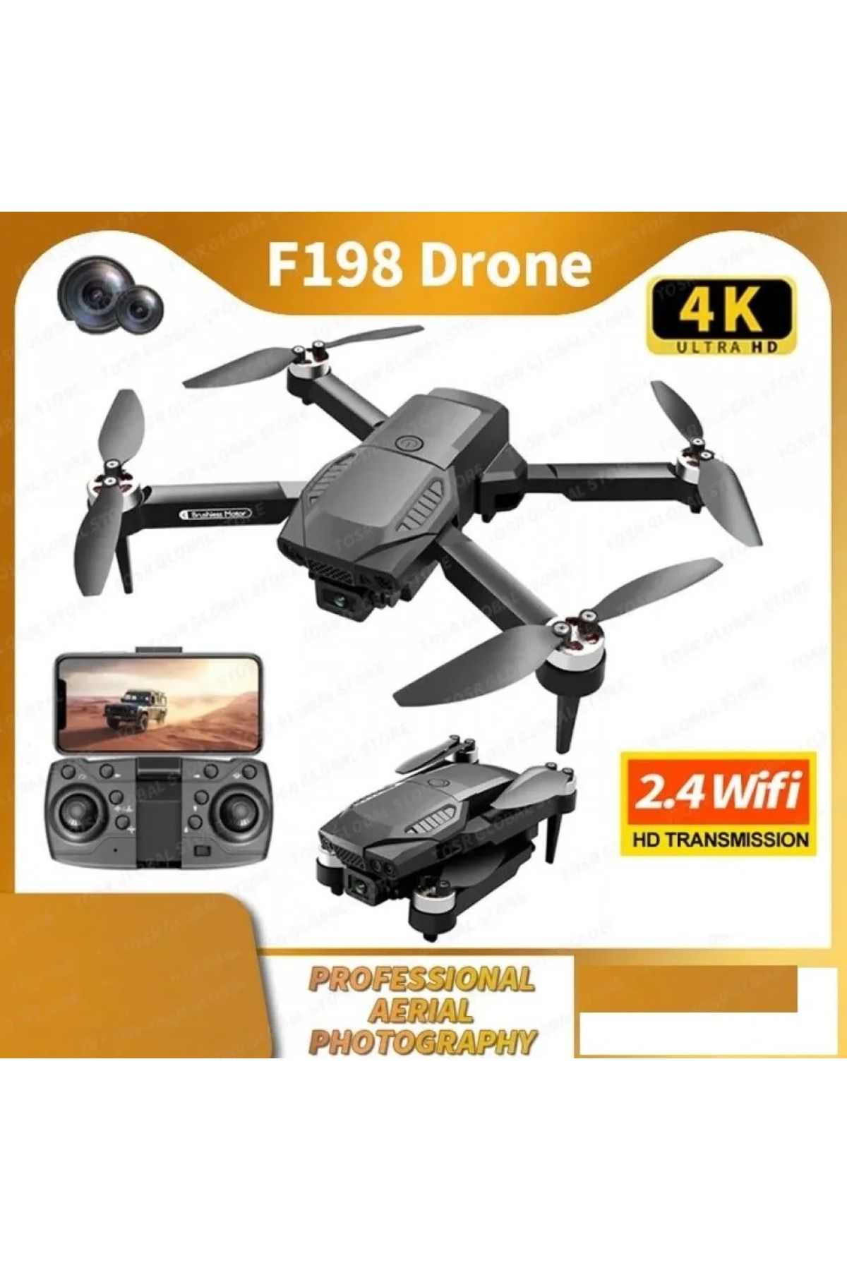 ABAYS Drone F 198 Telefon Bağlantılı