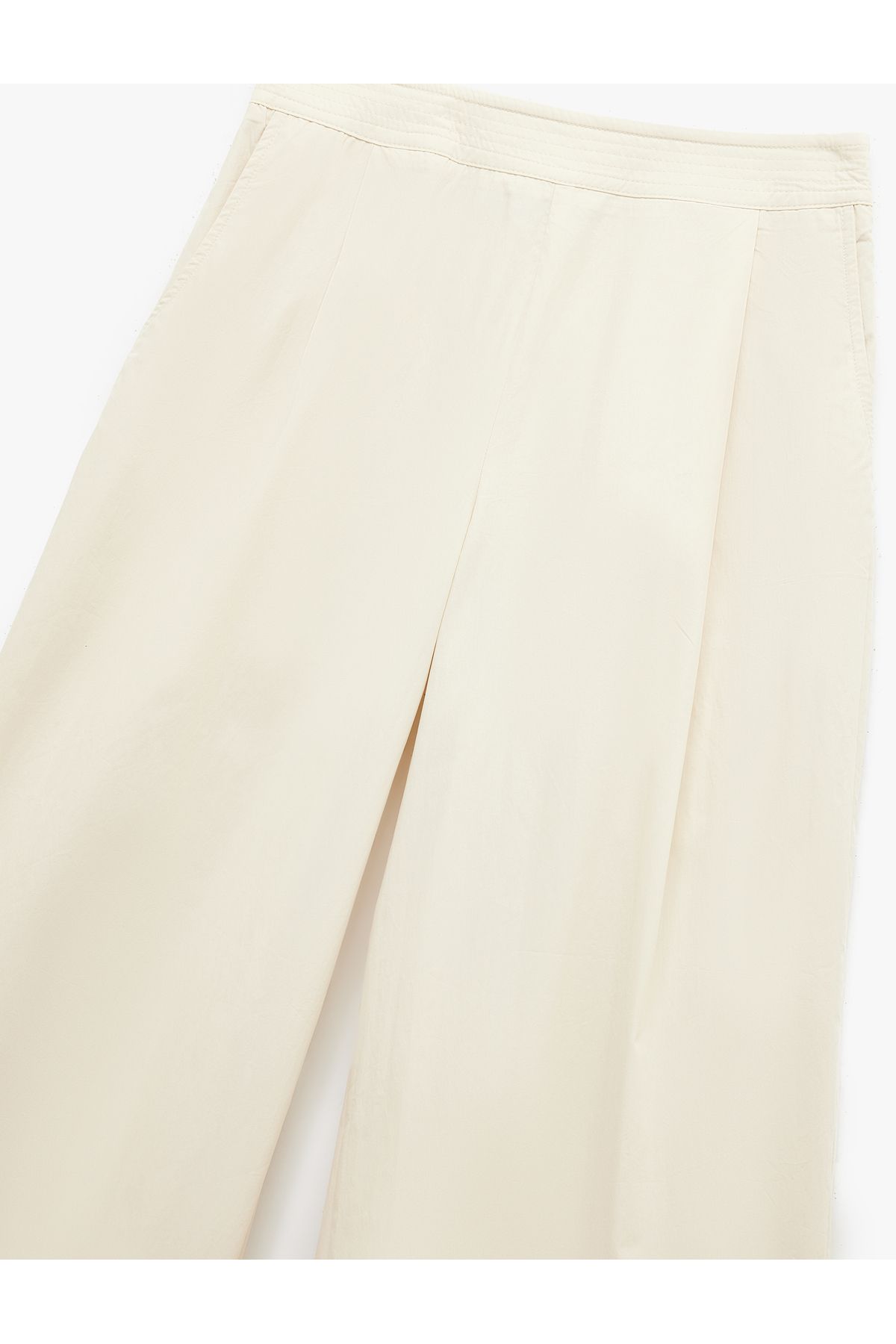 Koton-New Season Koton X Sima Tarkan - Wide Leg Palazzo Pants with Pocket and Pleat Detail 5