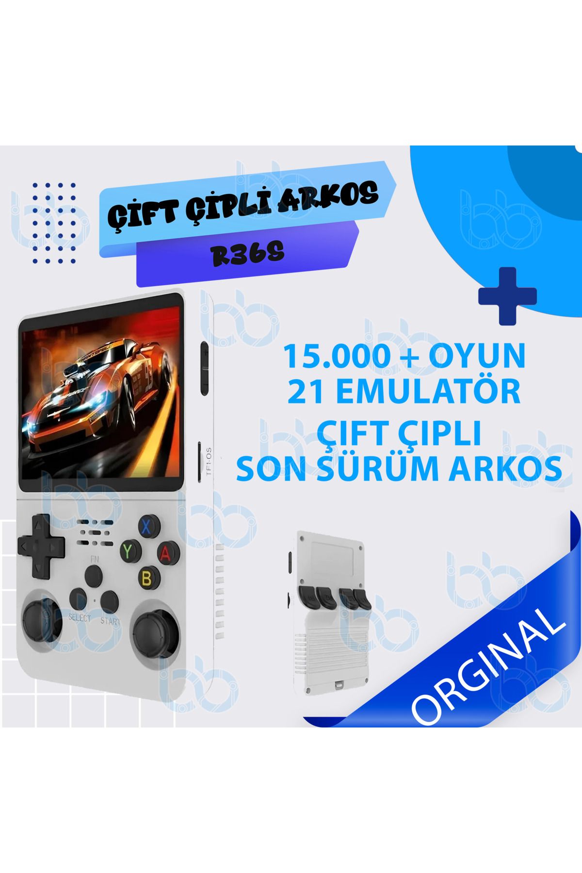 İMEXTECH R36s Çift Çipli | 128gb | 21 Emülatör | Arkos Yeni Sürüm 15.000 Oyun Konsolu