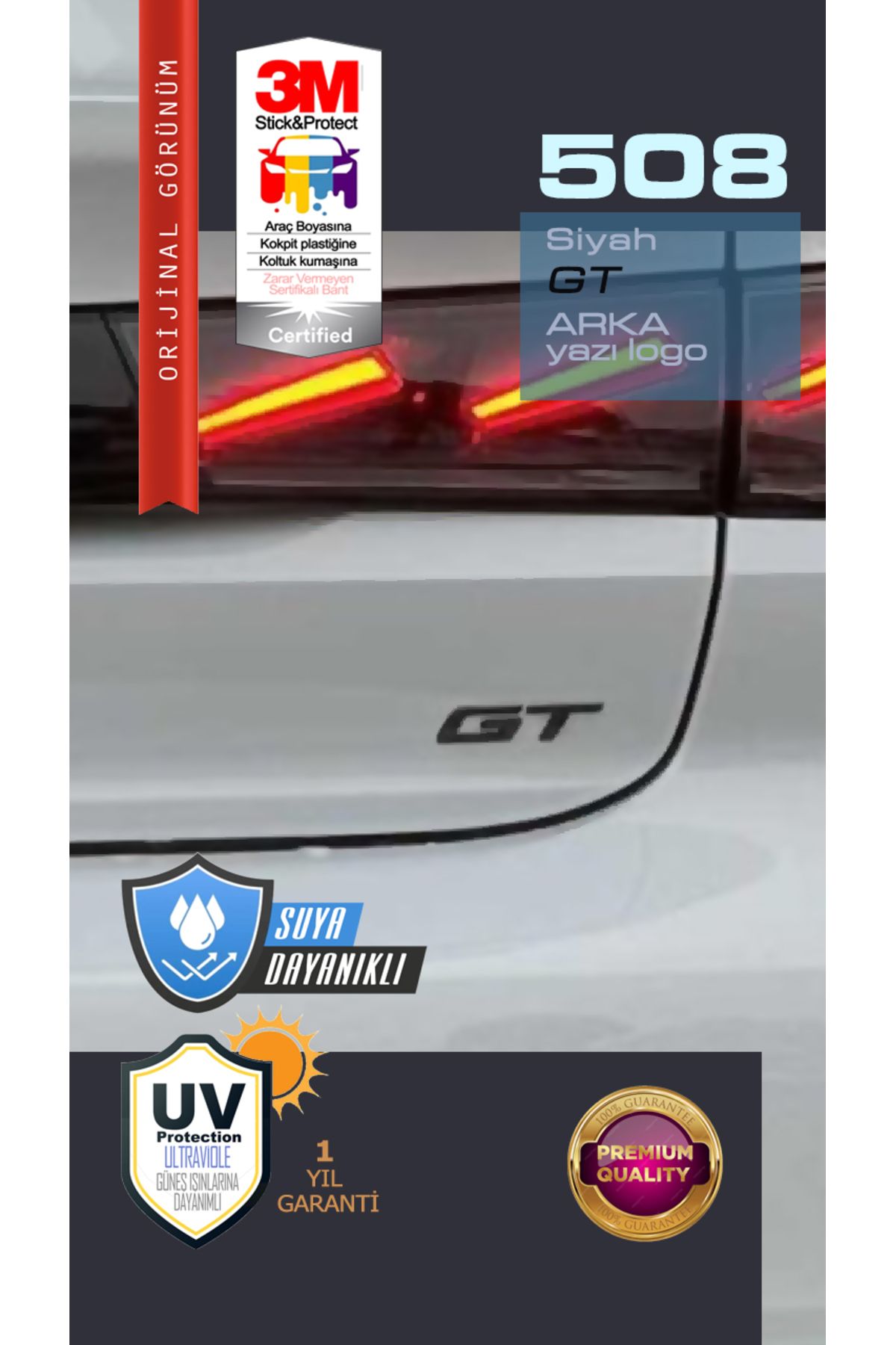 Edesign Peugeot Arka GT Yazı Logo