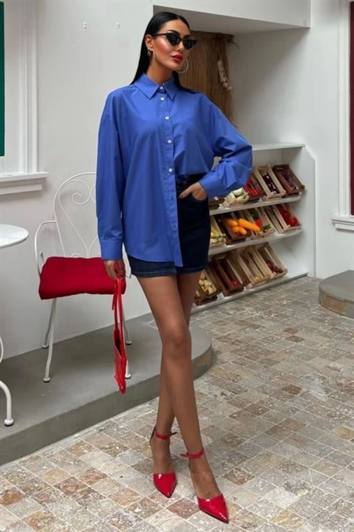 ZORM Klasik Oversize Poplin Gömlek 3421