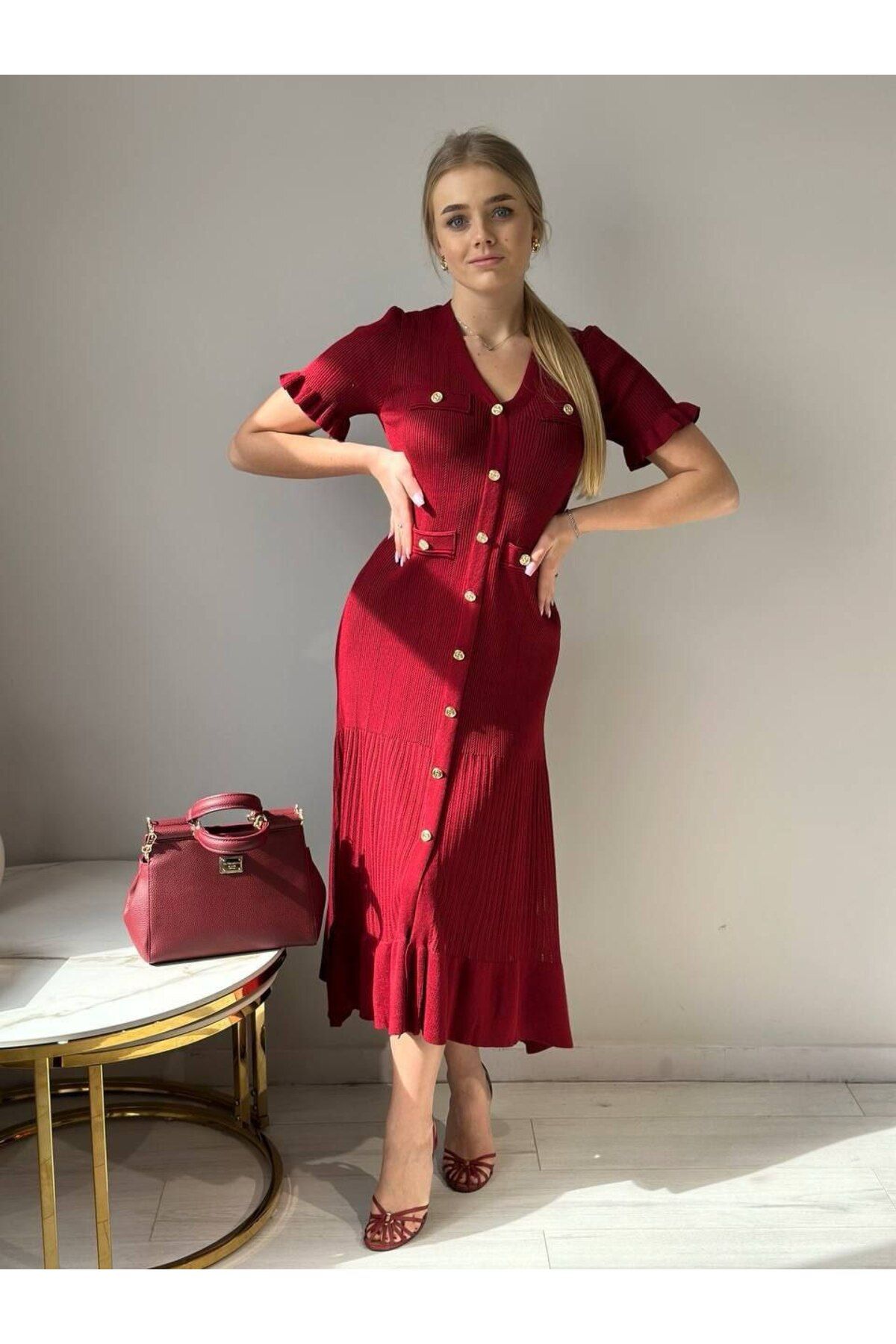 Abalı Yeni sezon triko ،yazlık elbise (modal iplik)Jar Almajboir model Z-RA model