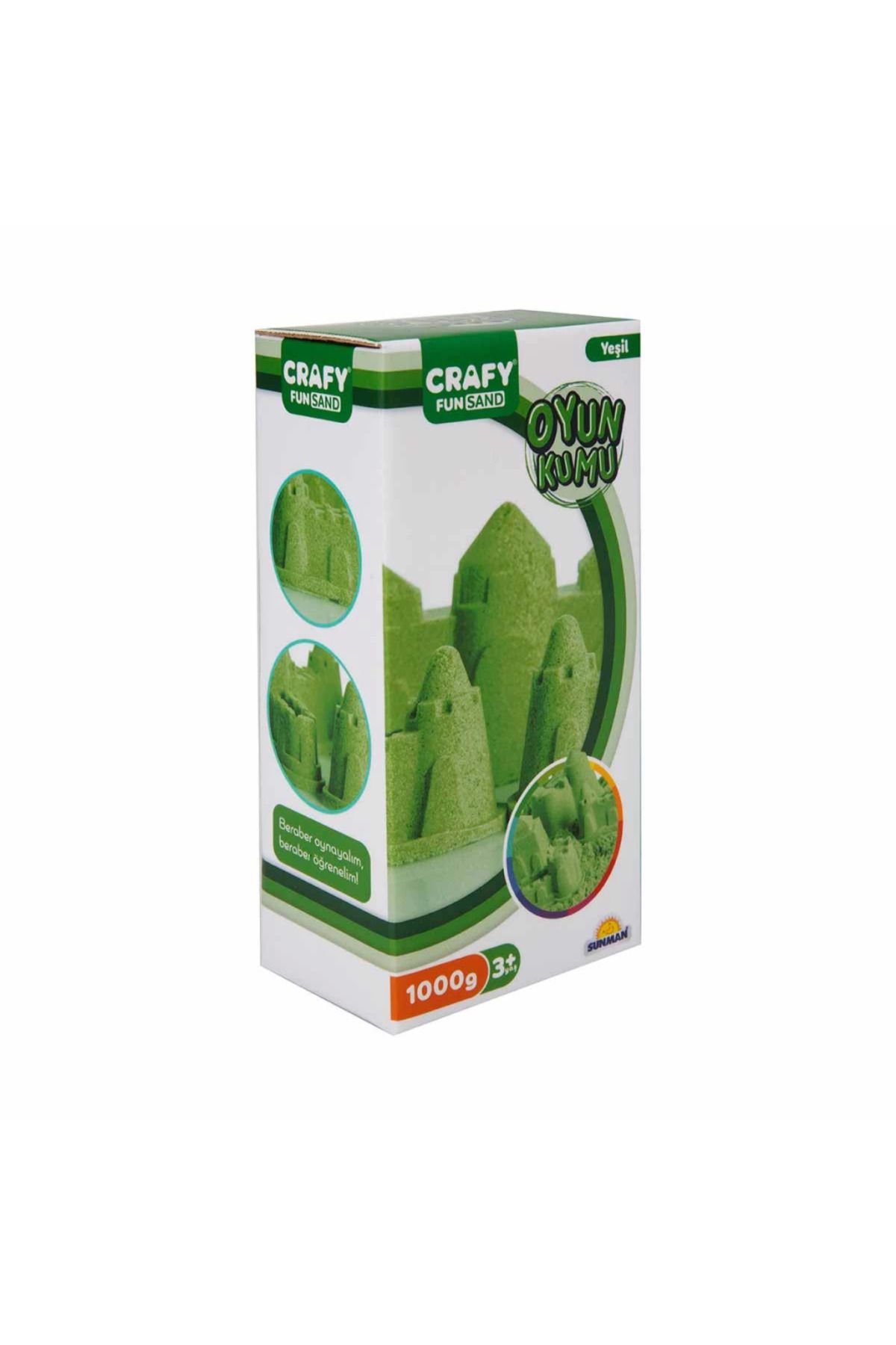 MR RZN STORE Fun Dough Kinetik Kum 1000 g Yeşil