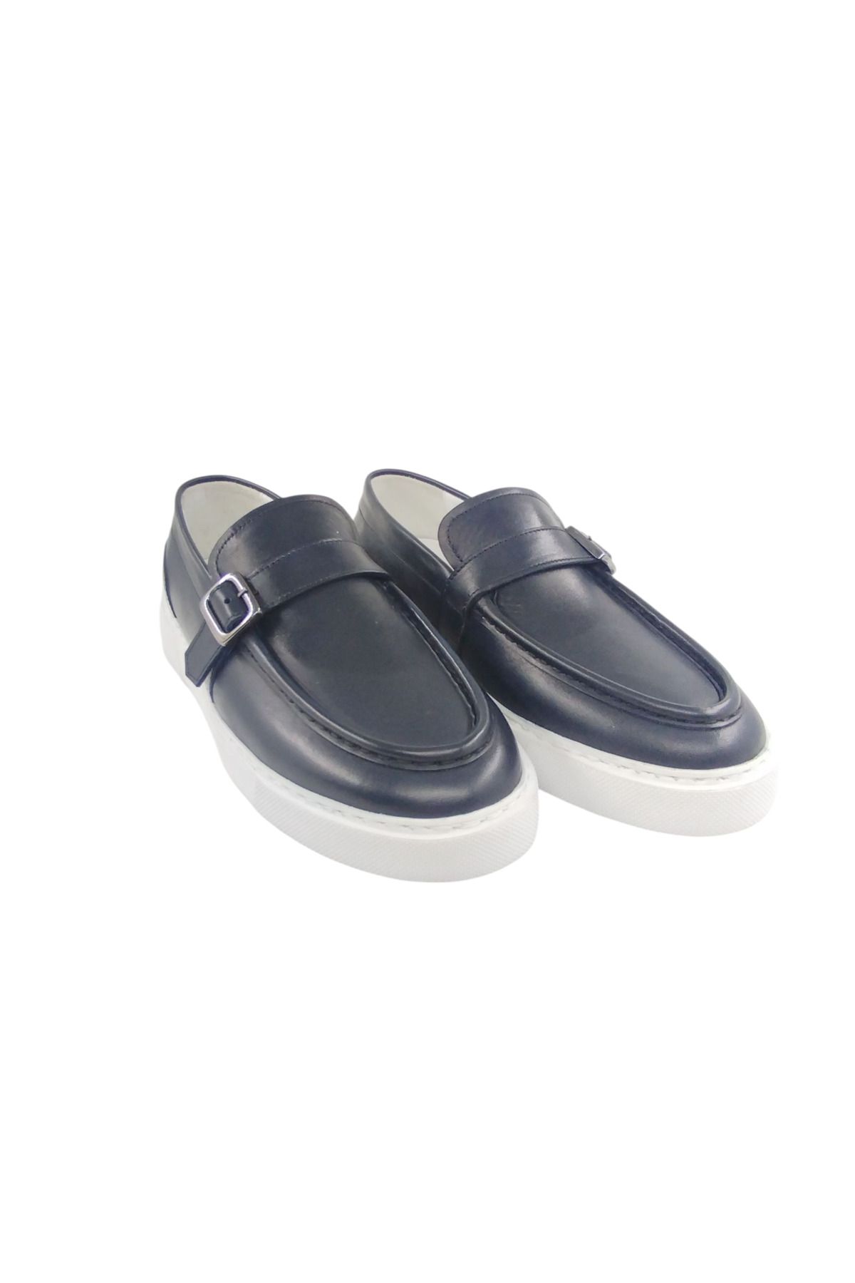 Oneka Shoes 106525YLT9856 Erkek Günlük Tokalı Loafer Koyu lacivert