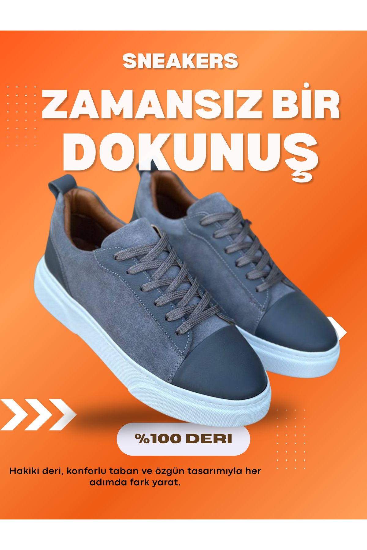 shcenco Hakiki Deri Erkek Sneaker Ayakkabı – El İşçiliği ve Konforlu Taban