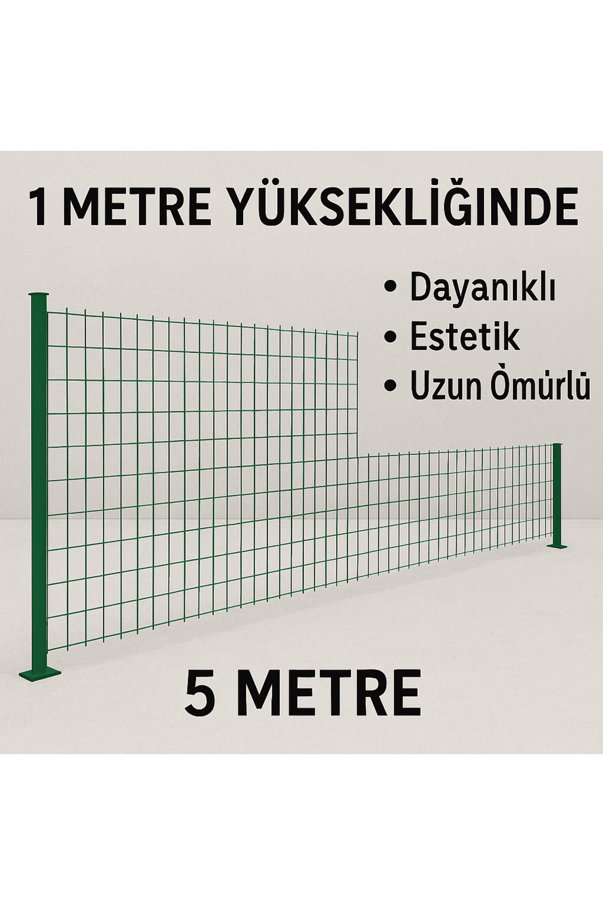 shop 1 Metre Yüksekliğinde – 5 Metre Uzunluğunda Panel Çit Seti | Bahçe, Arazi ve Güvenlik Uygulamaları