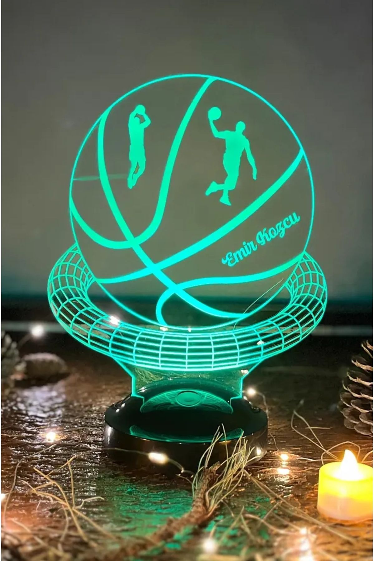 LoveLamp Basketbol Temalı 3D LED Lamba | Spor Severlere Özel Hediye - LoveLamp