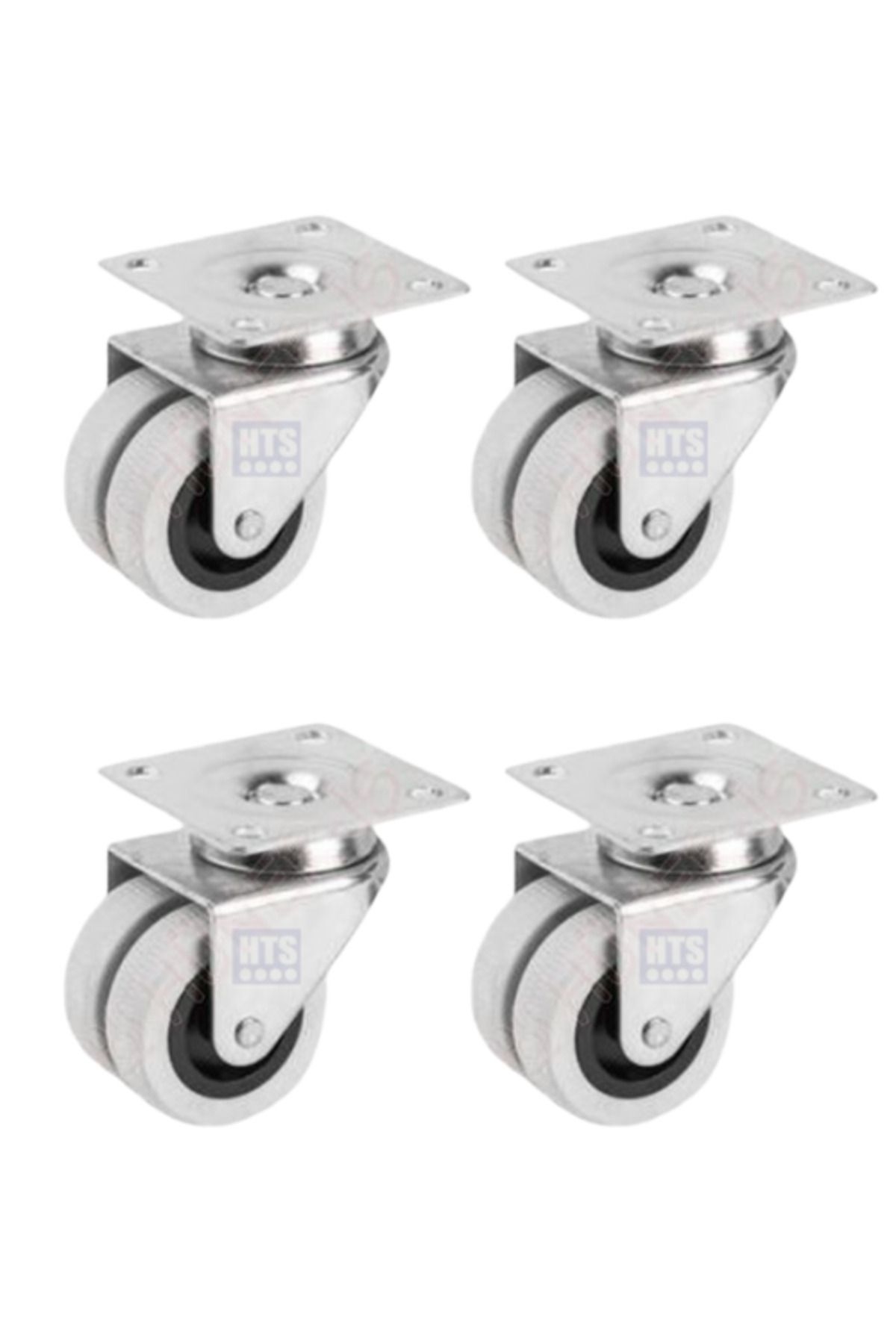 Hts 336- Tabla Bağlantılı Gri Pvc Kaplama 50mm Mobilya Teker 4 Ad.