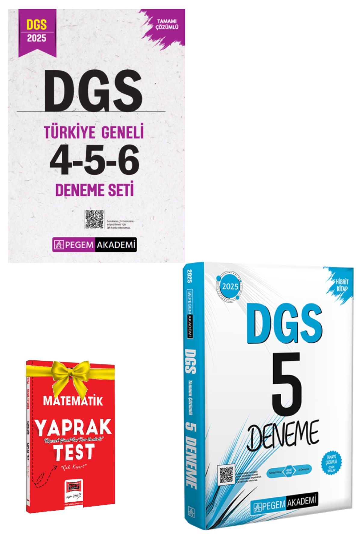 Pegem Akademi Yayıncılık 2025 Pegem DGS Türkiye Geneli Deneme Sınavları+Pegem DGS 5 Deneme+Hediye