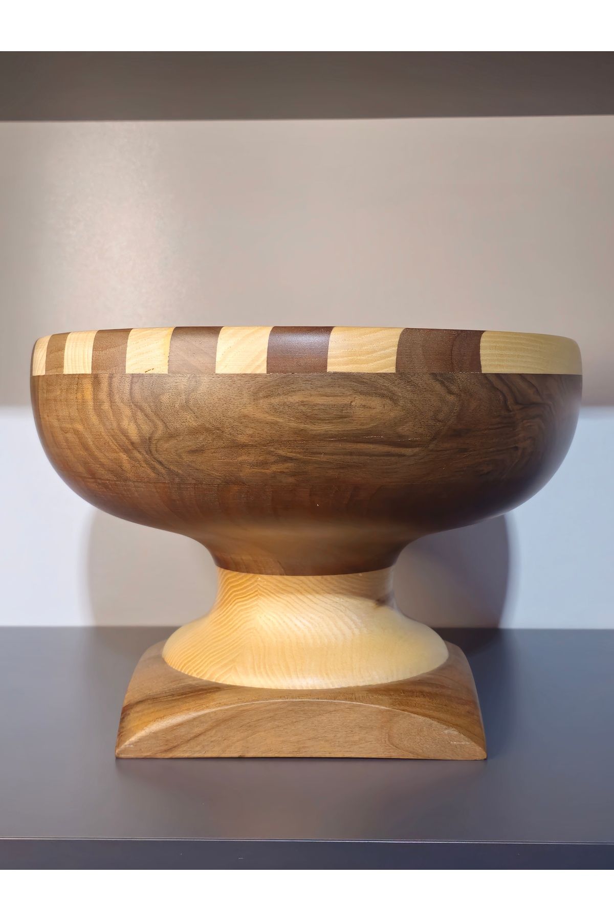 woodenvibe Doğal El Yapımı Ceviz Kase