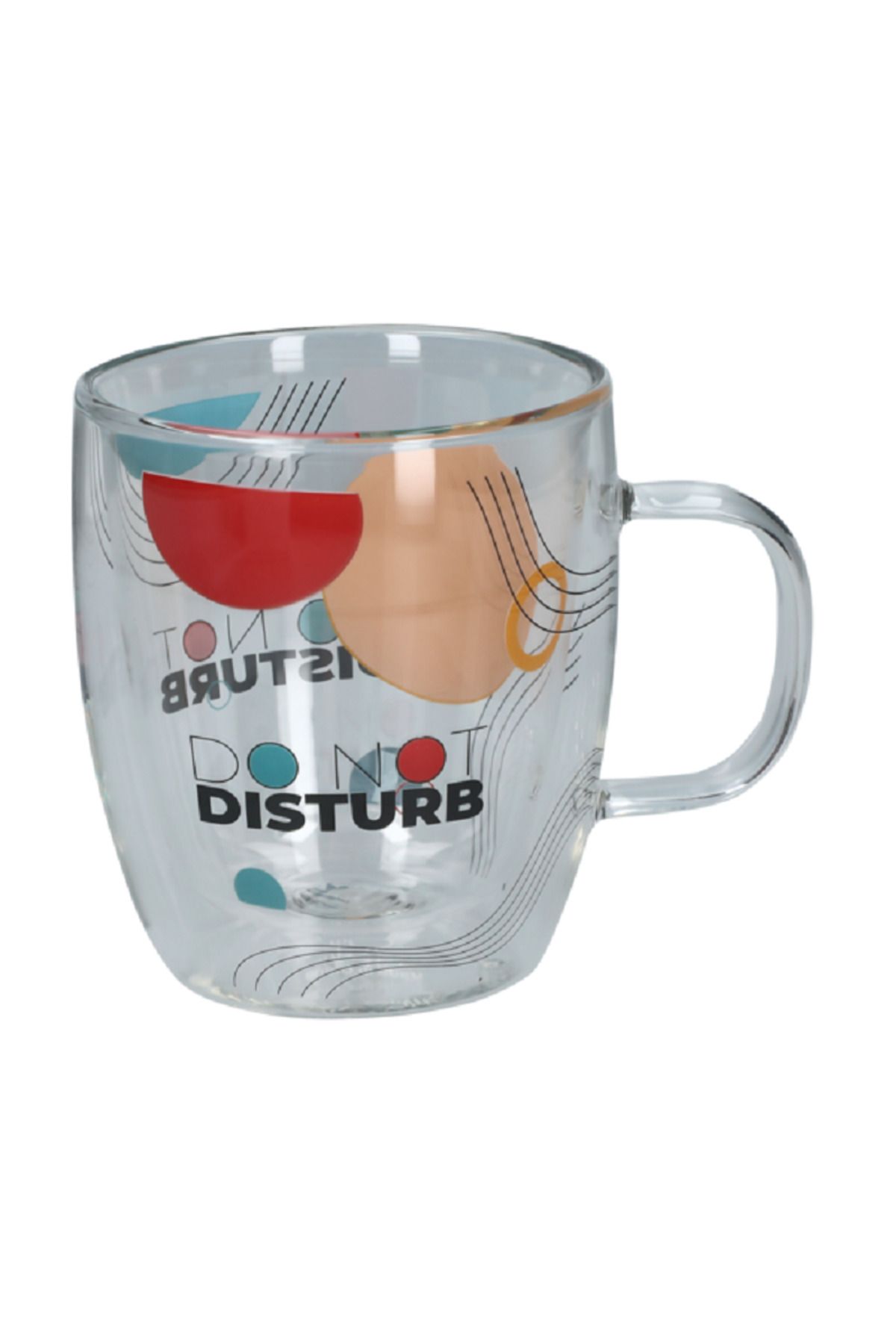 Bien Servi-Do Not Disturb Printed Double Wall Mug with Ergonomic Handle Multicolor 1