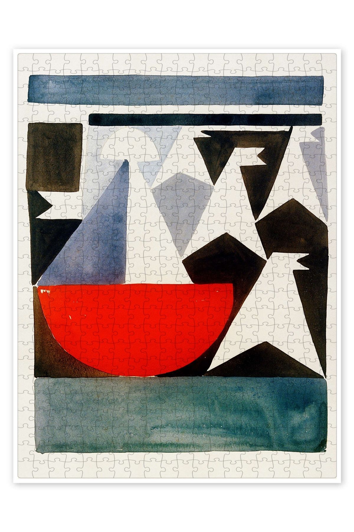 Jeronkarji Soyut motif. Dikey-yatay kompozisyon, 1918 500 Parça Puzzle Yapboz Bohem Soyut Sanat Temalı