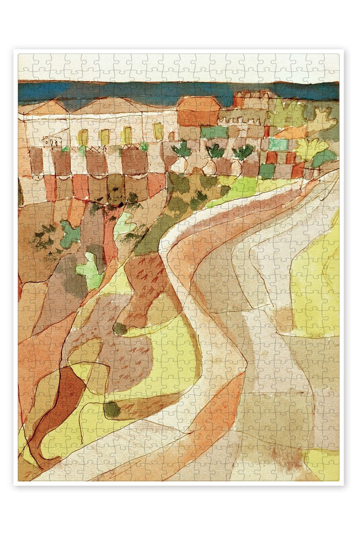 Jeronkarji Villa Mazzaro'daki Yol 500 Parça Puzzle Yapboz Bohem Soyut Sanat Temalı