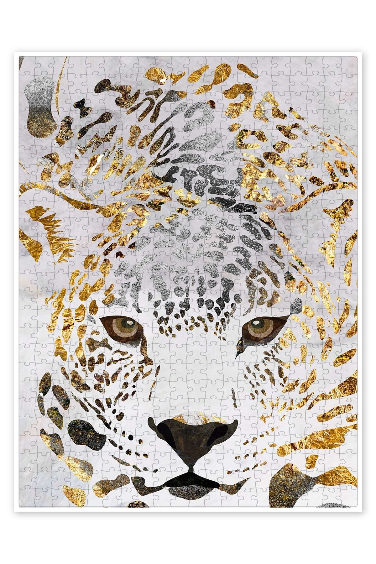 Jeronkarji Altın Jaguar 500 Parça Puzzle Yapboz Bohem Soyut Sanat Temalı