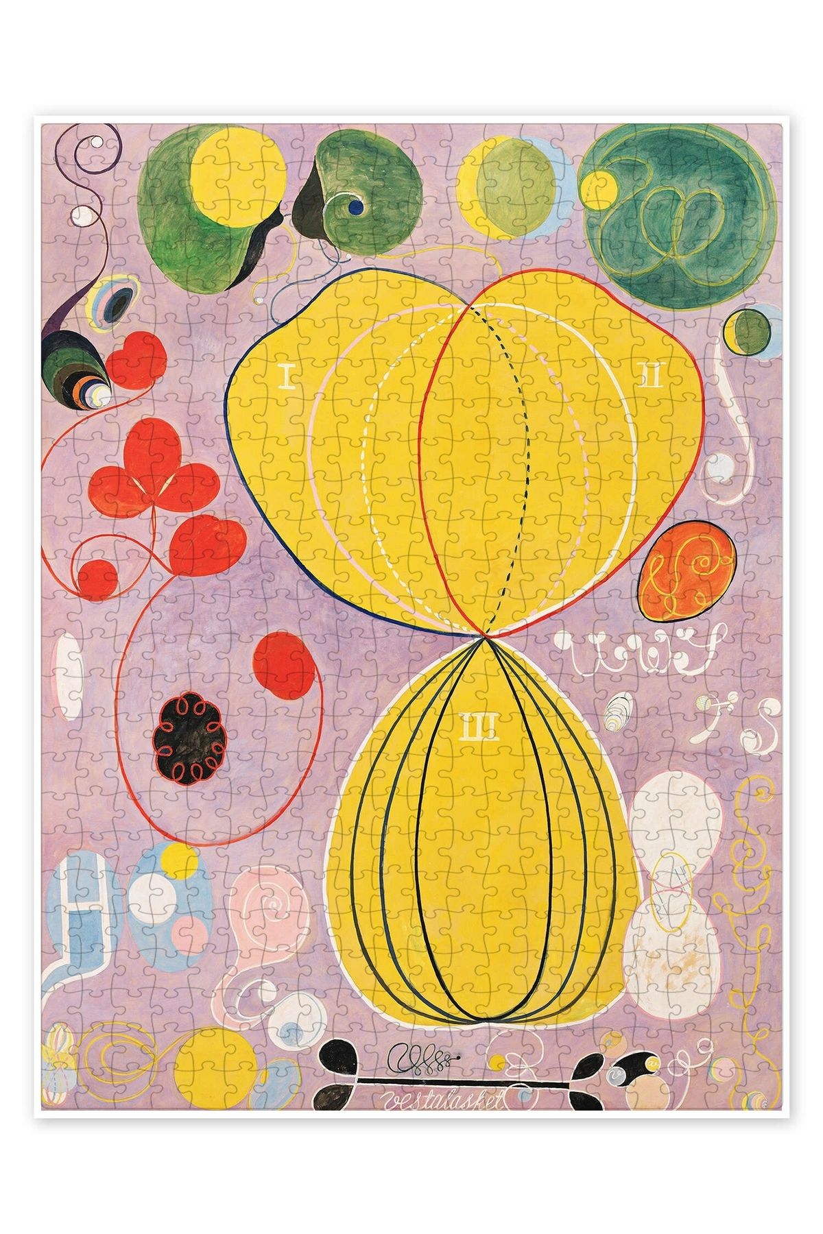 Jeronkarji En Büyük On, No. 7, Yetişkinlik 500 Parça Puzzle Yapboz Bohem Soyut Sanat Temalı