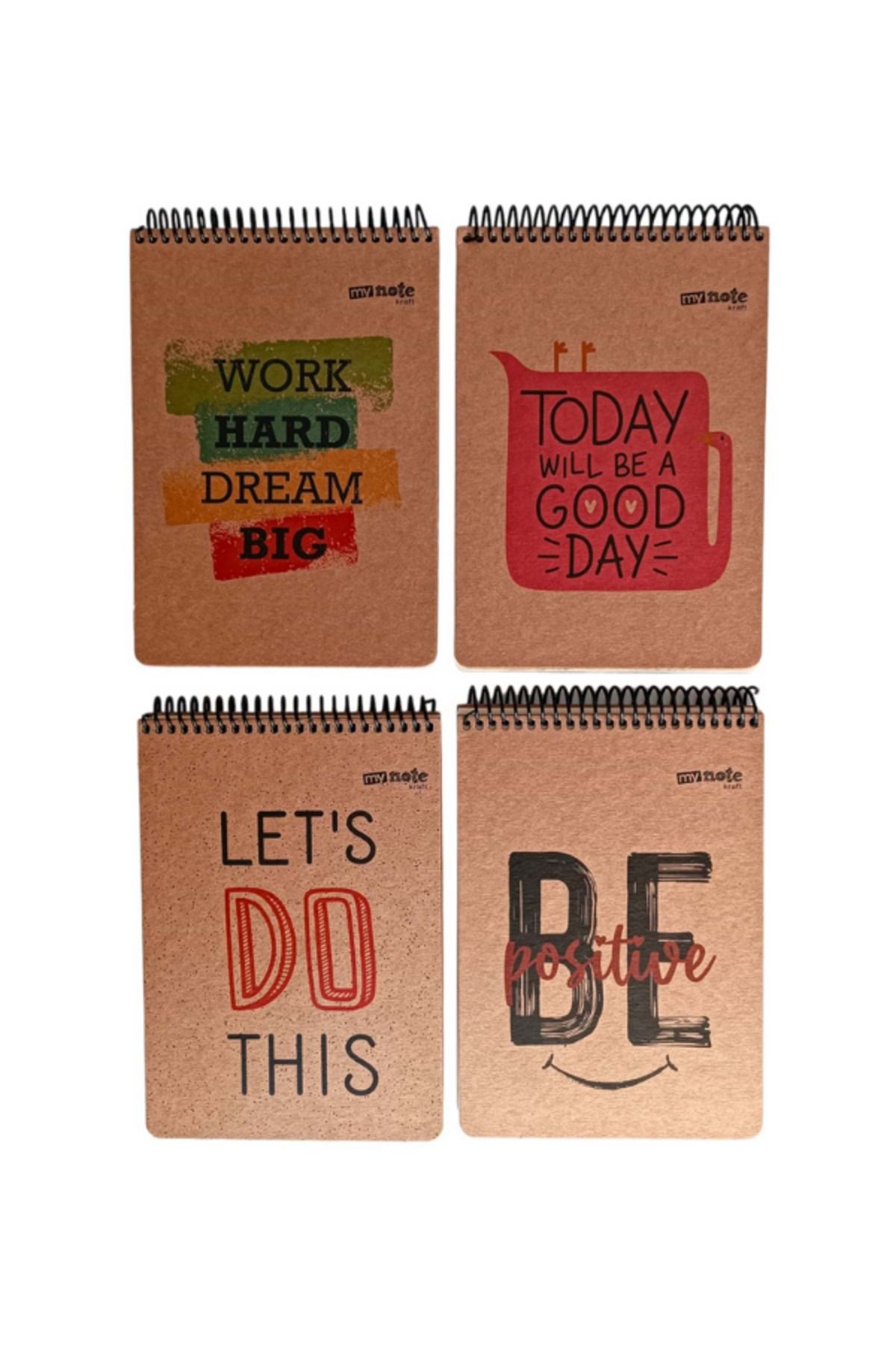 Umur MyNote Bloknot A5 Spiralli 100 Yaprak Çizgili Kraft Defter
