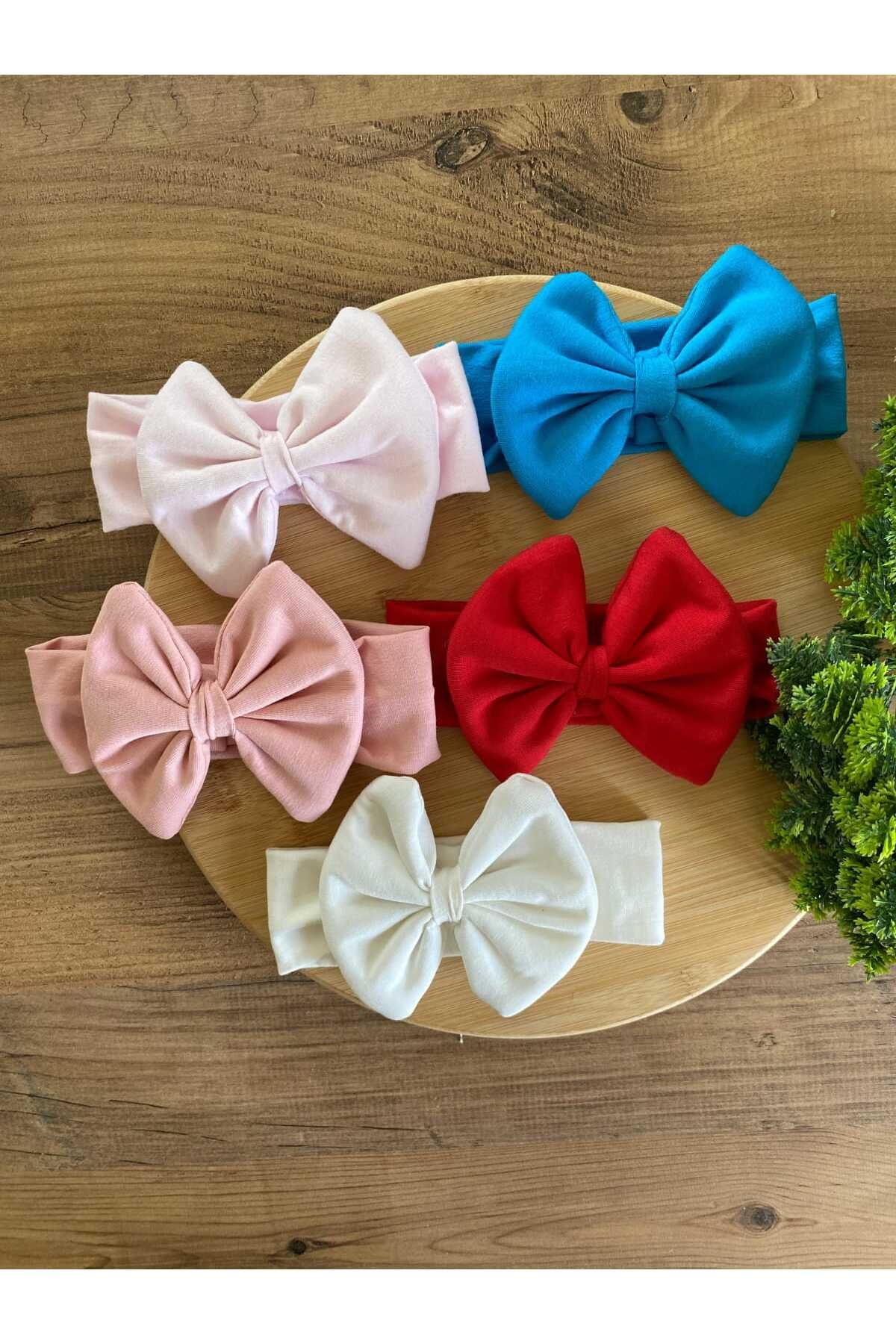 KAYRASTORETESETTÜR Bebeğin İçin En Konforlu Bandana Seti, 0-3 Yaş Yazlık Penye Fiyonk Bebek Bandana