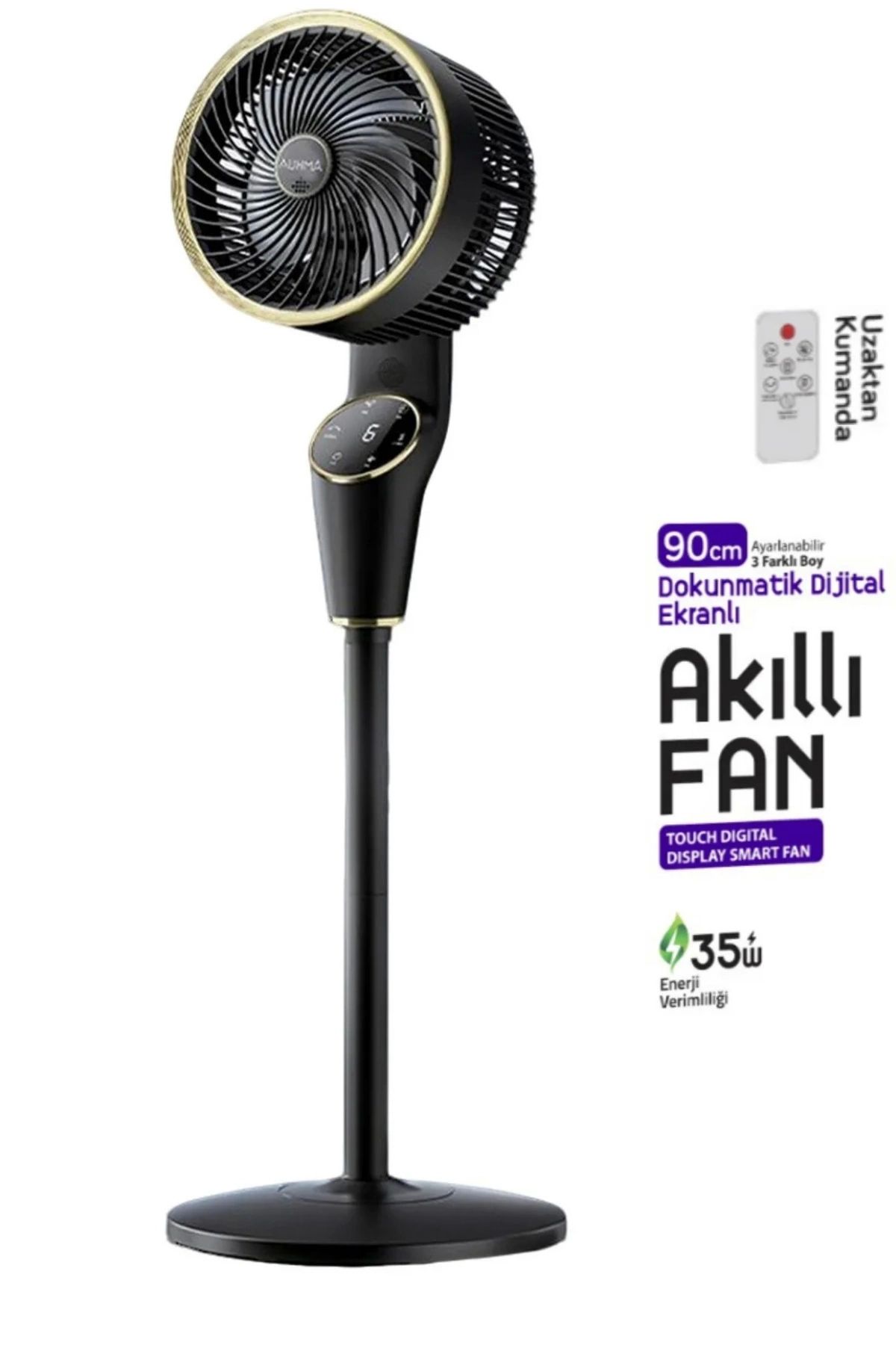 Blackbird Game Center Auhma ACFN03 Siyah 35W 90 Cm Sessiz Soğutucu Dokunmatik Harketli Akıllı Fan