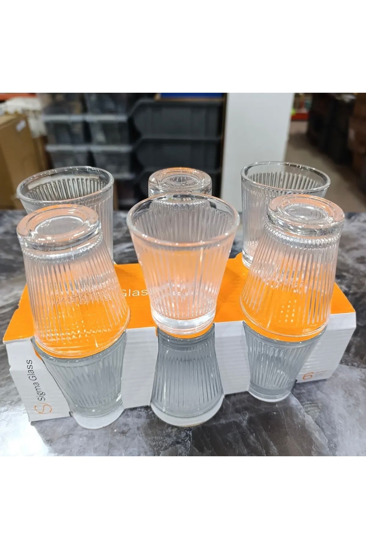 heybecollection Sigma Glass 6'Lı Cam Bardak