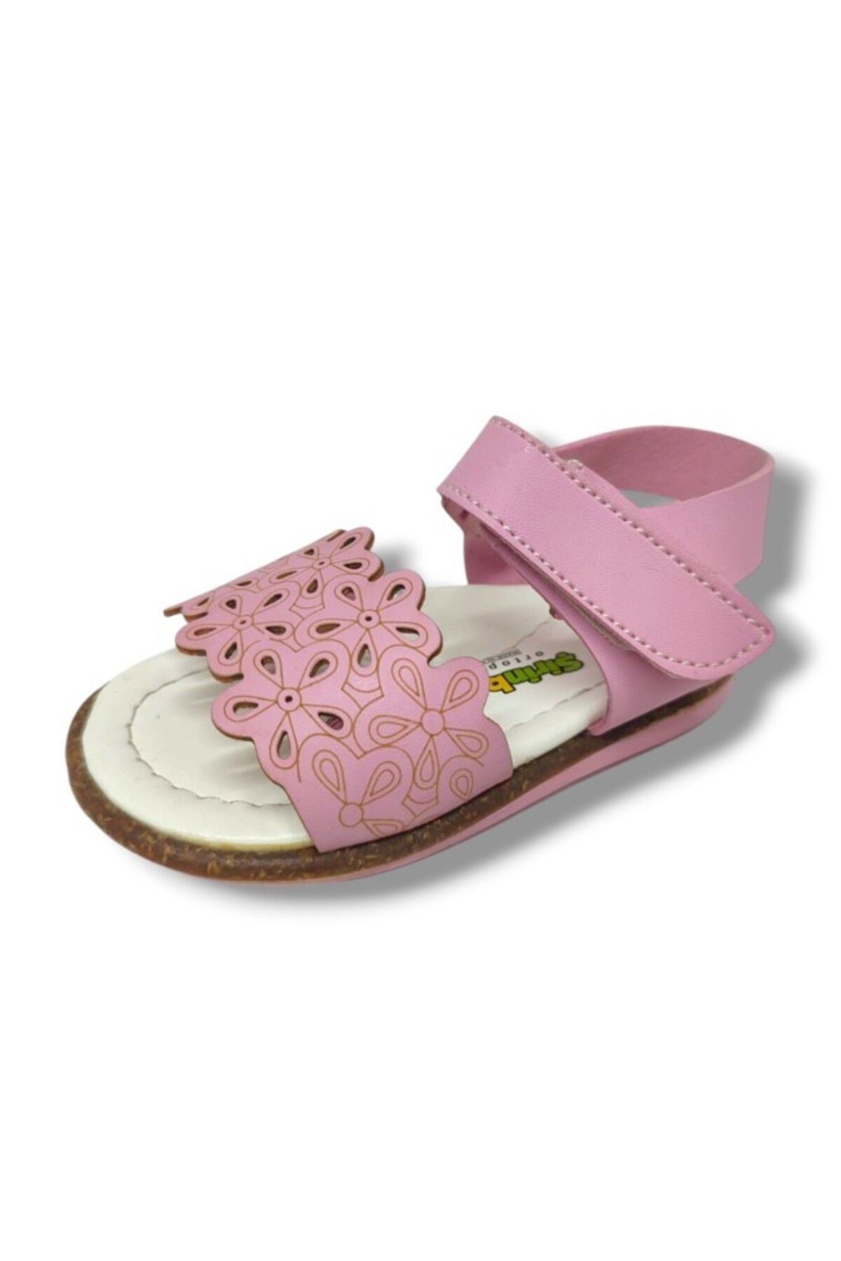 ŞİRİNGENÇ Şiringenç 1560-20 Anatomik Çiçek Desenli Kız Çocuk Sandalet Pembe 21-25