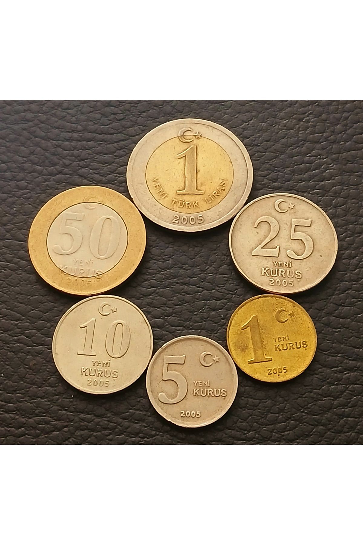 DÜZGÜN TİCARET 2005 Ytl Eski Madeni Para Seti Lotu Düşük Kondisyon