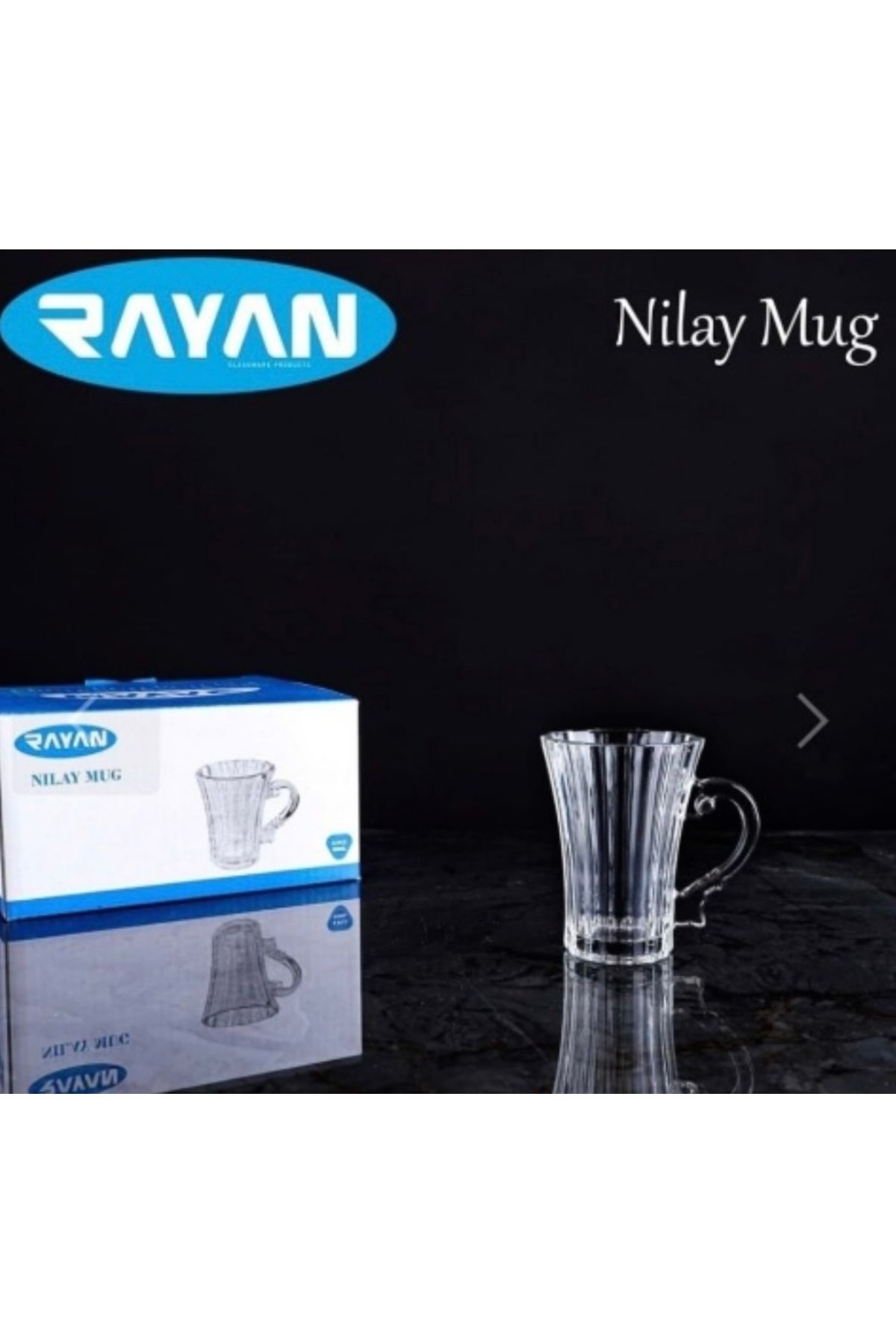 heybecollection Rayan Cam Kulplu Bardak