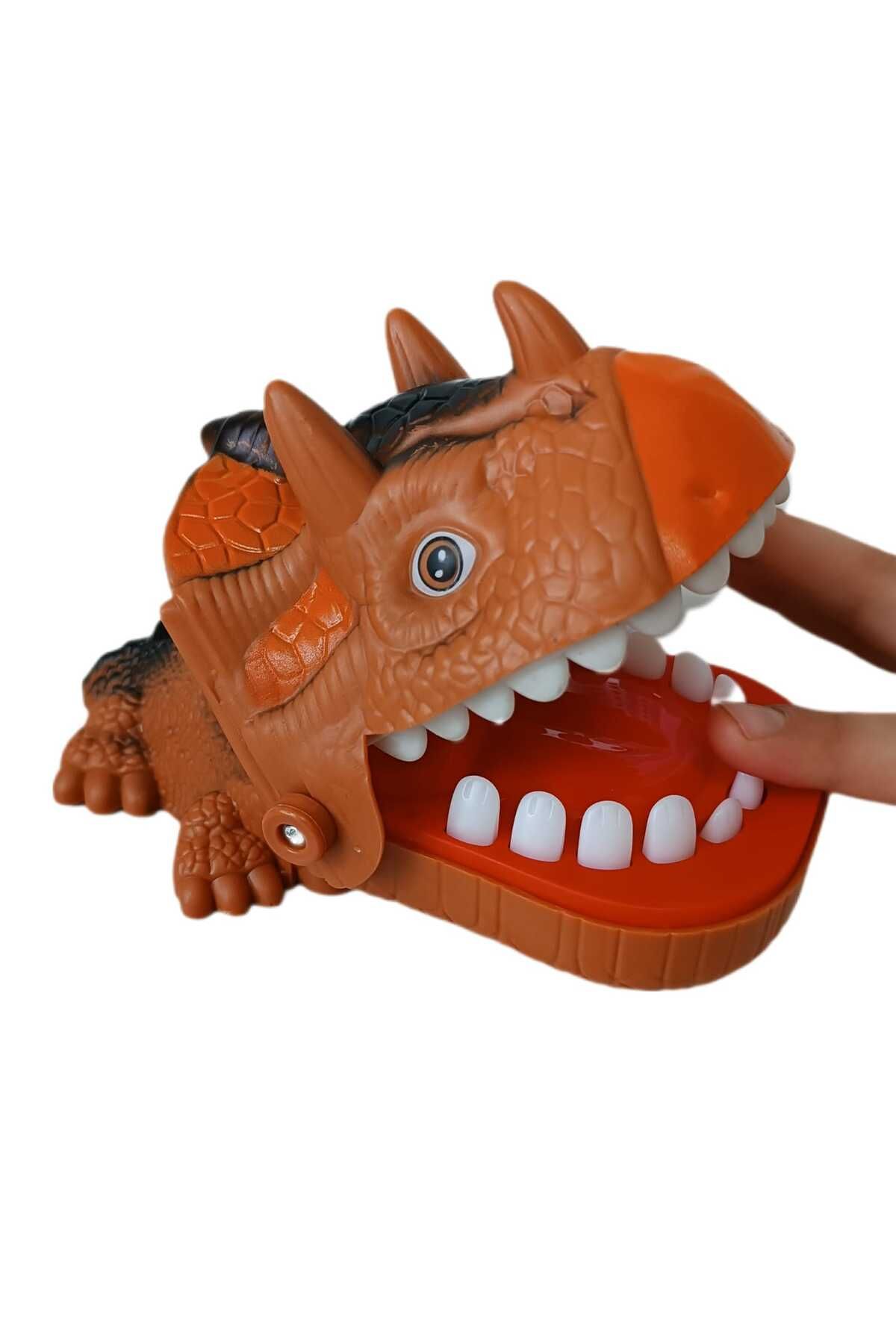 LRS STORE Dinozor Diş Hekimi Çocuk Masa Oyunu,Timsah Isırma Parmak Oyunları Eğlenceli Oyuncak Dişçi Dino Kahve