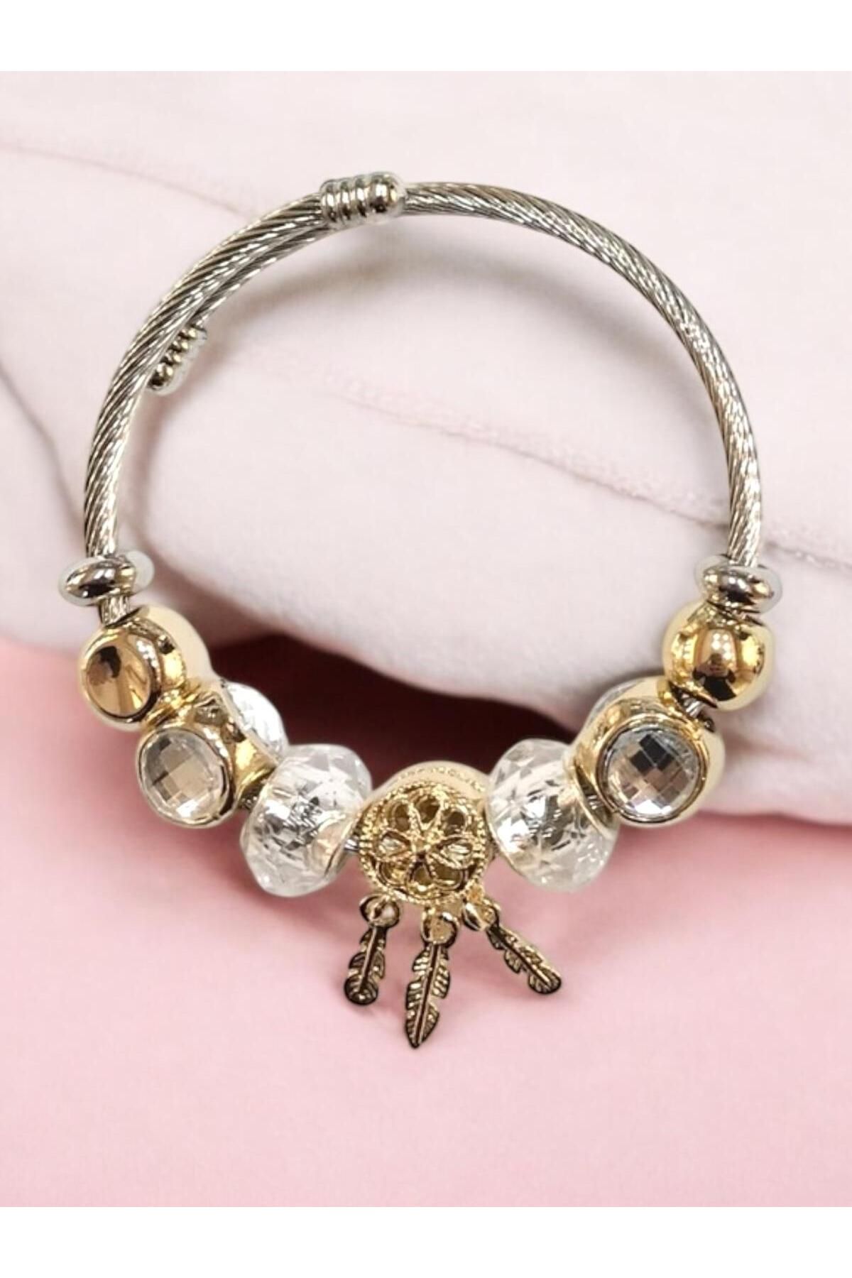 Luna Barella Kristal Beyaz Dreamcatcher Bileklik – Işıltılı ve Anlamlı Tasarım