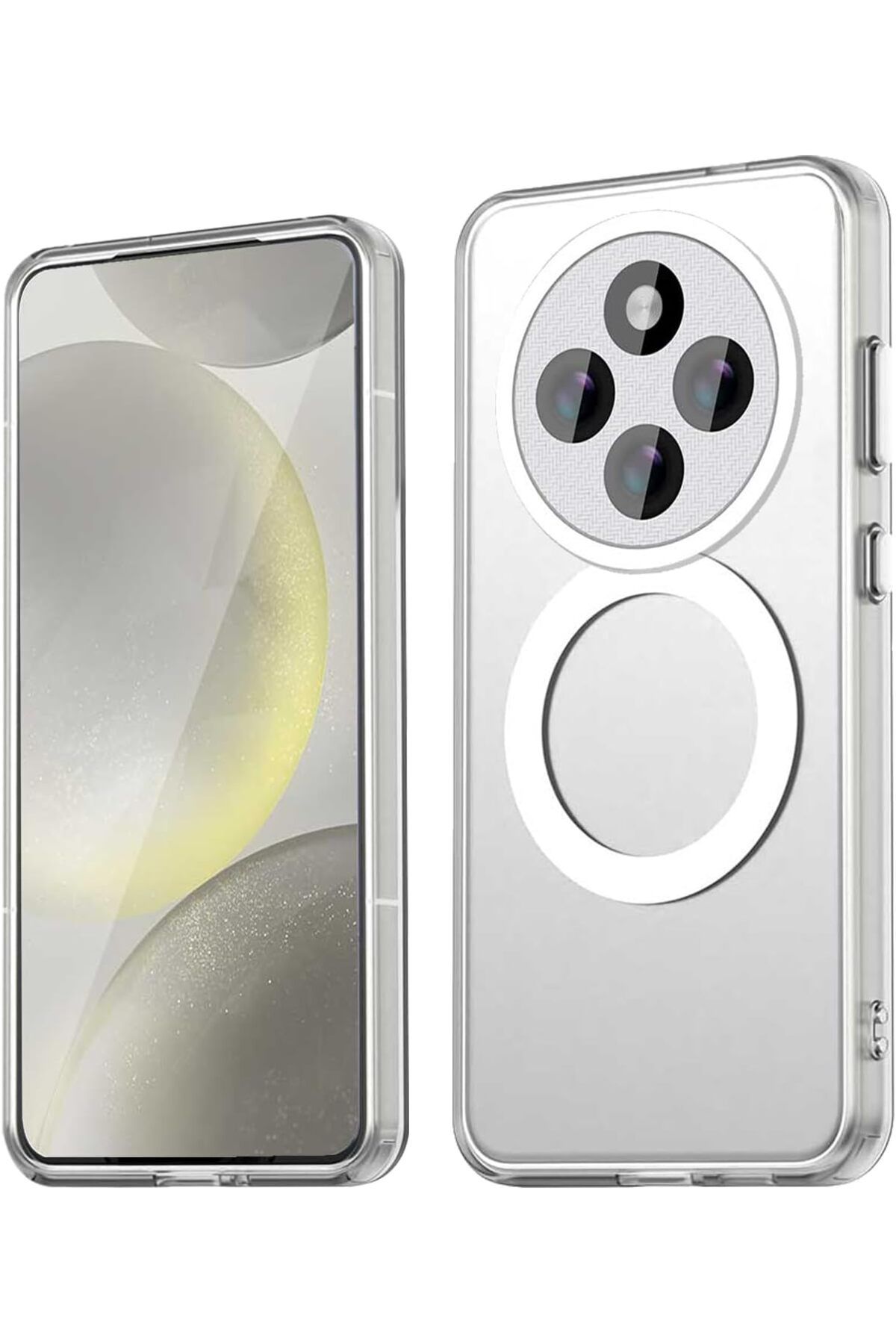 m.tk moveteck Xiaomi Redmi 14C Kılıf Kamera Çıkıntılı Mat Magsafe Halka Özellikli Kenarları Renkli Sert Kapak