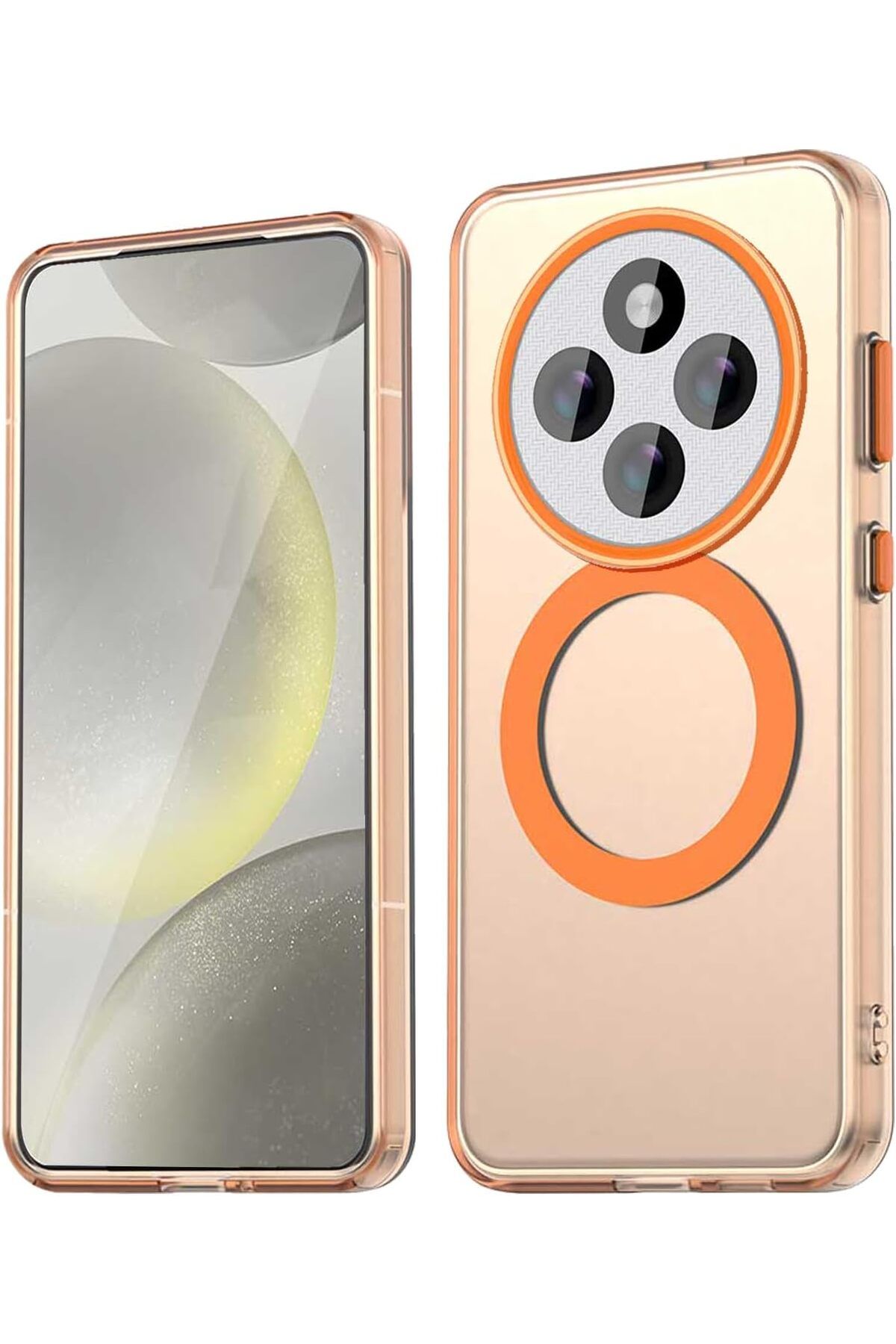 m.tk moveteck Xiaomi Redmi 14C Kılıf Kamera Çıkıntılı Mat Magsafe Halka Özellikli Kenarları Renkli Sert Kapak